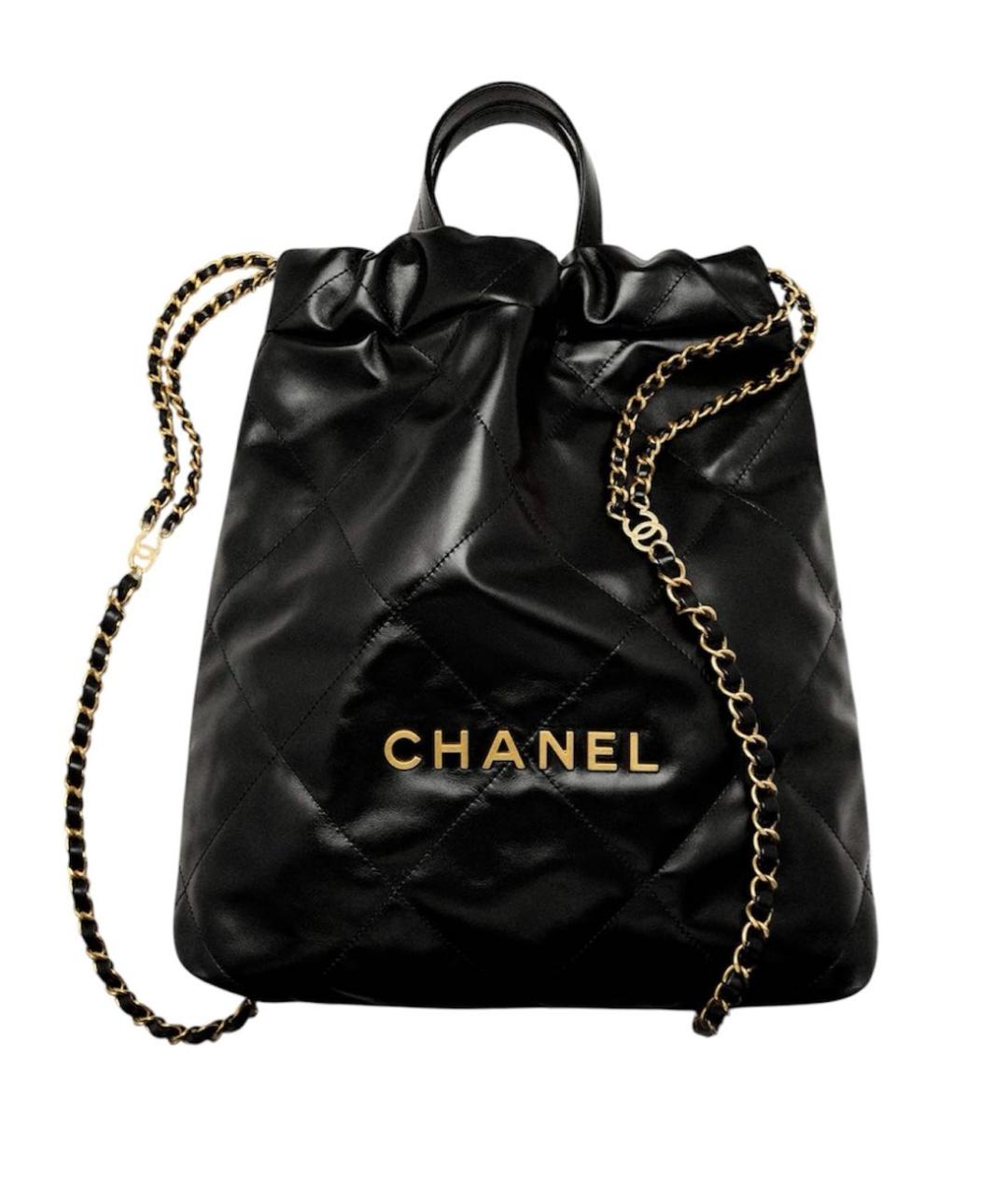 CHANEL Черный кожаный рюкзак, фото 9