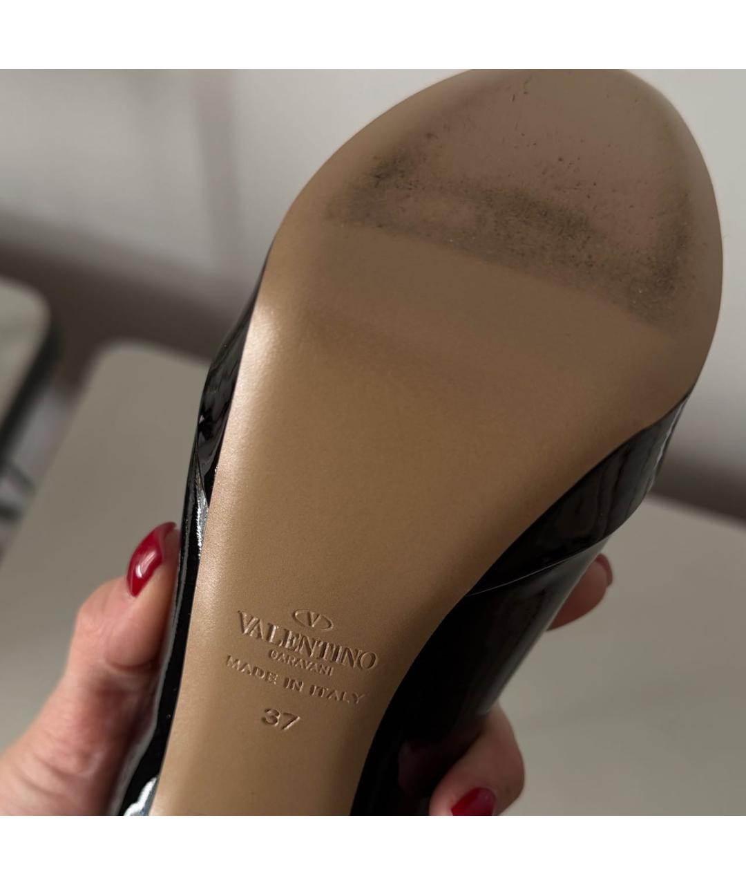 VALENTINO Черные туфли из лакированной кожи, фото 5