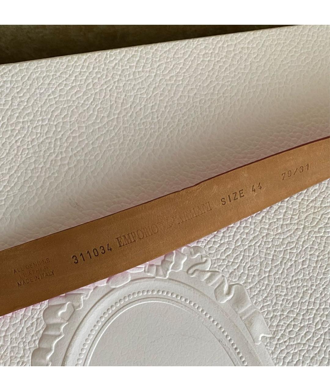 EMPORIO ARMANI Розовый кожаный ремень, фото 6