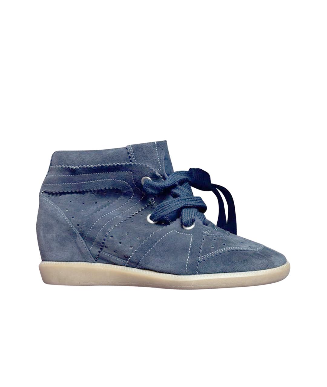 ISABEL MARANT Темно-синие замшевые кеды, фото 6