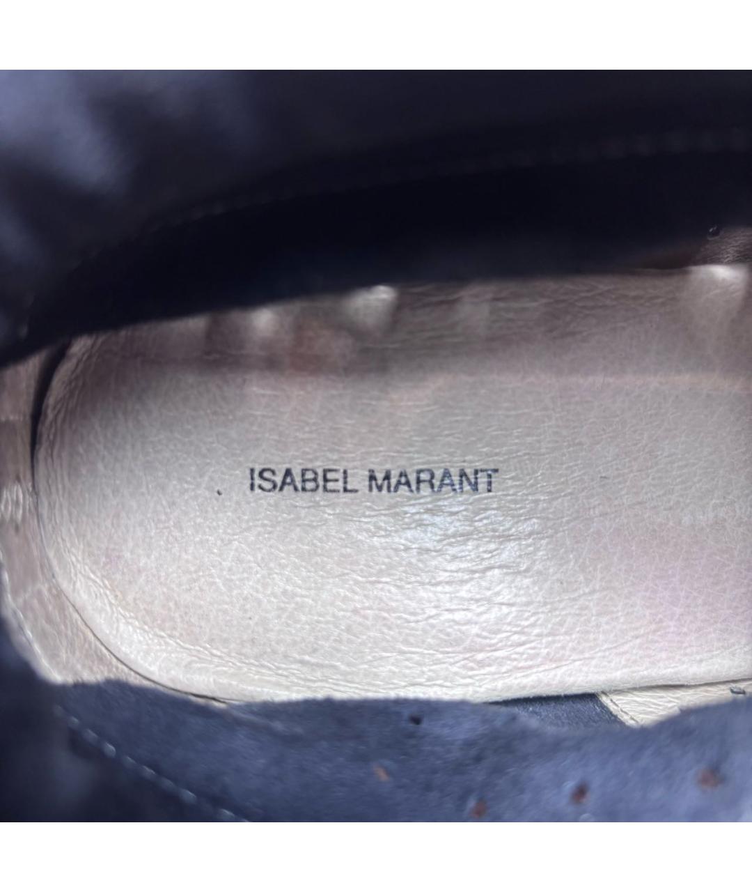ISABEL MARANT Темно-синие замшевые кеды, фото 4