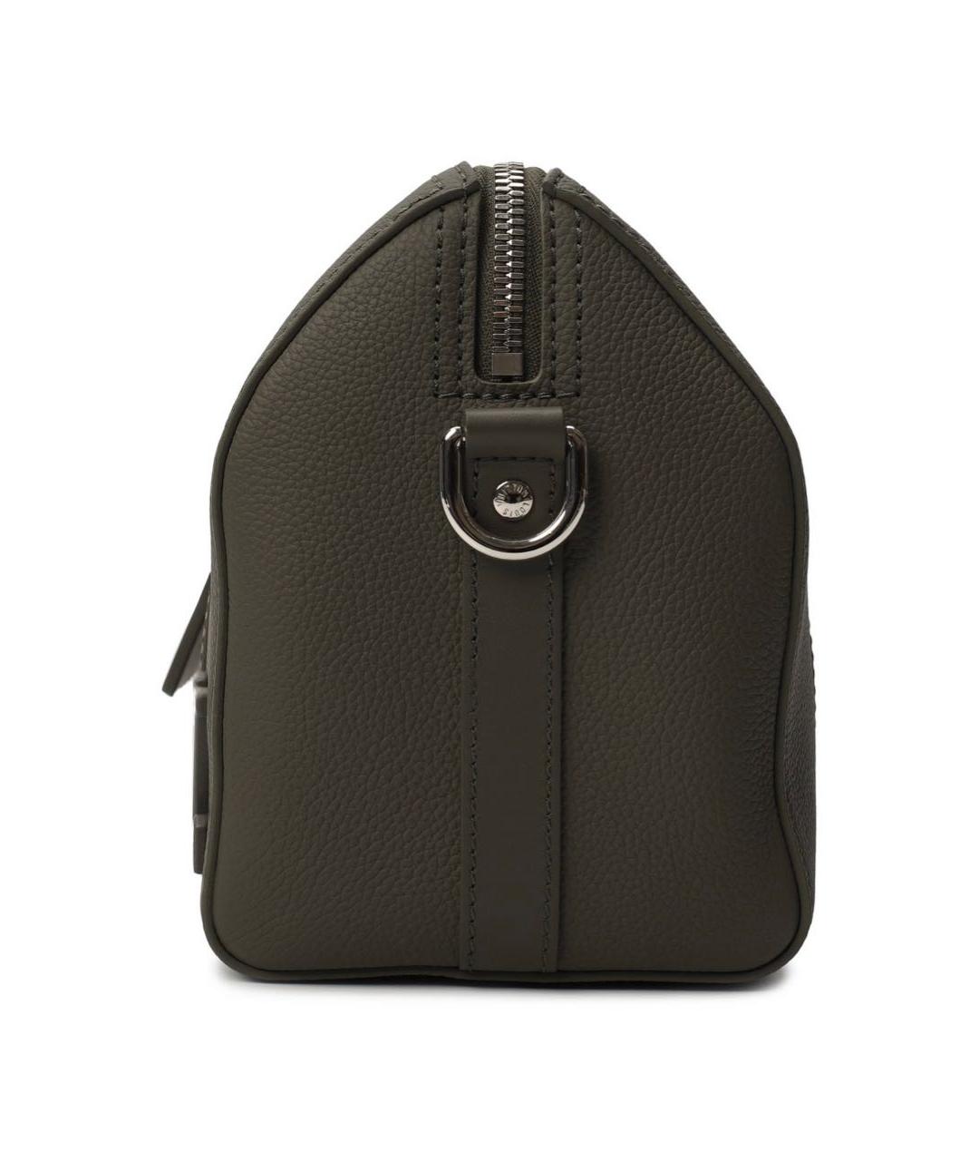 LOUIS VUITTON Хаки кожаная сумка на плечо, фото 6