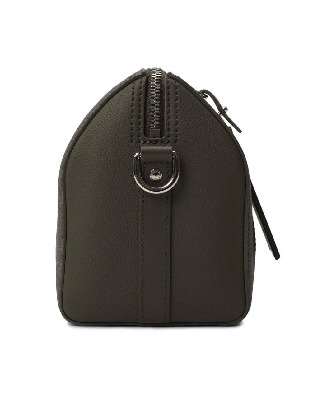 LOUIS VUITTON Хаки кожаная сумка на плечо, фото 5