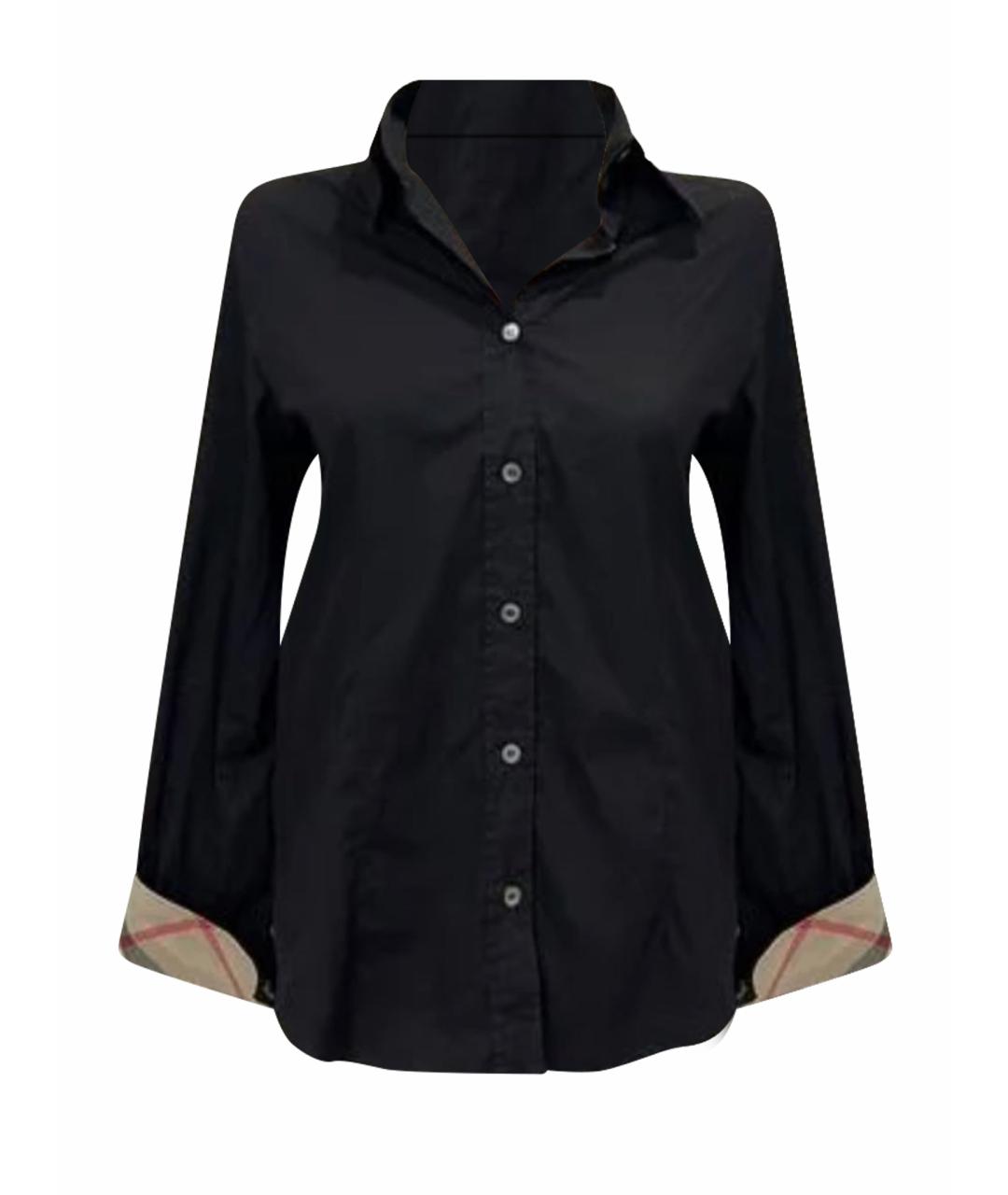 BURBERRY Черная хлопковая рубашка, фото 1