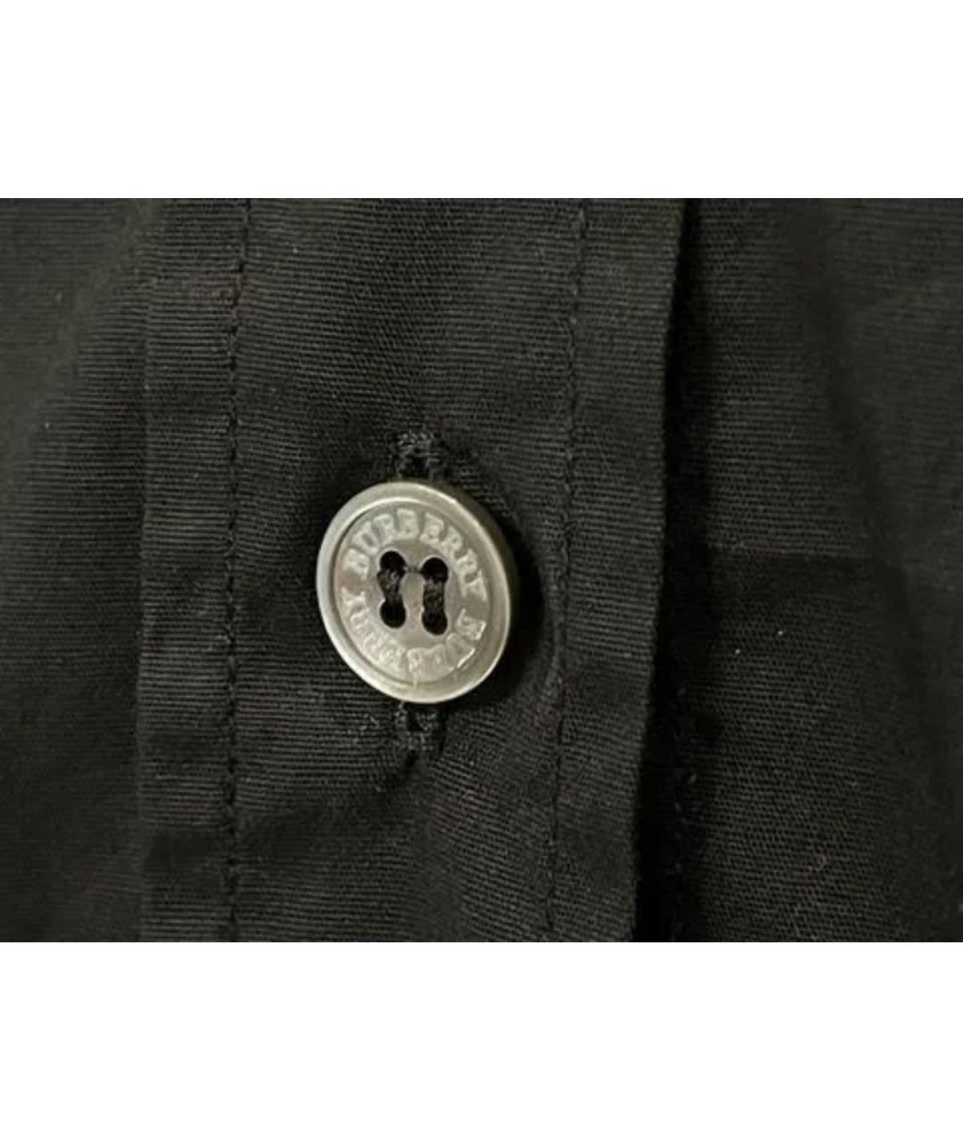 BURBERRY Черная хлопковая рубашка, фото 3