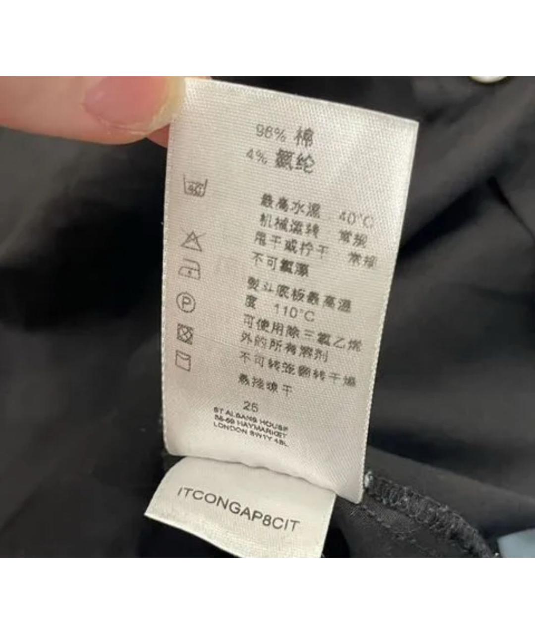 BURBERRY Черная хлопковая рубашка, фото 7