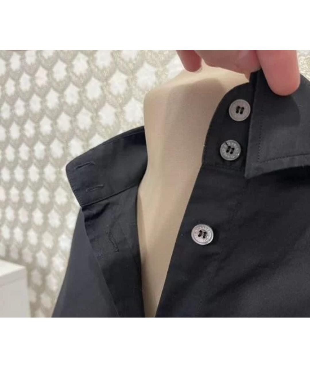 BURBERRY Черная хлопковая рубашка, фото 4