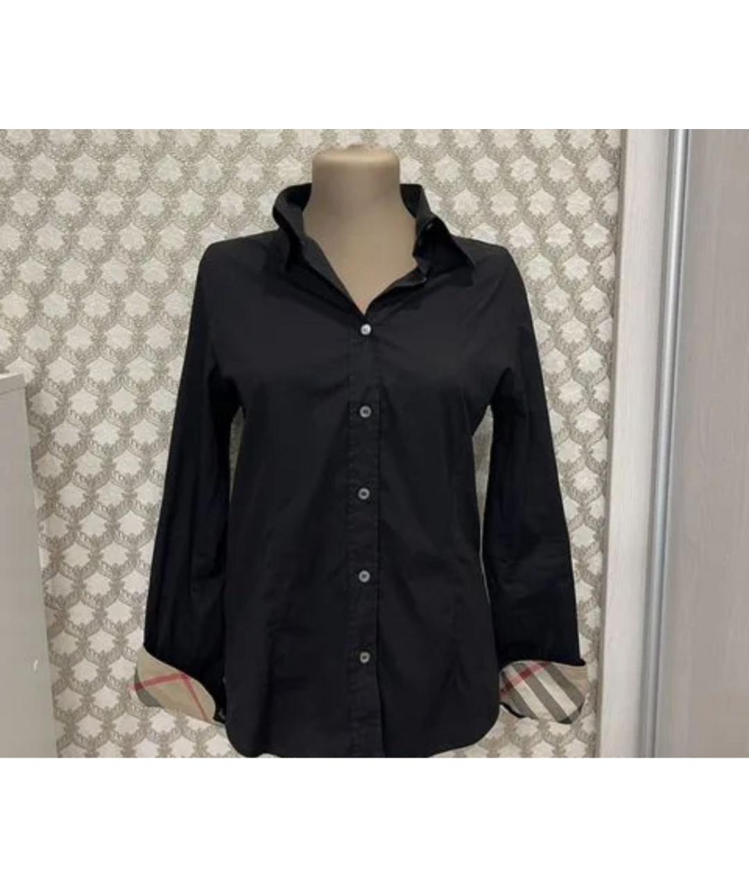 BURBERRY Черная хлопковая рубашка, фото 8