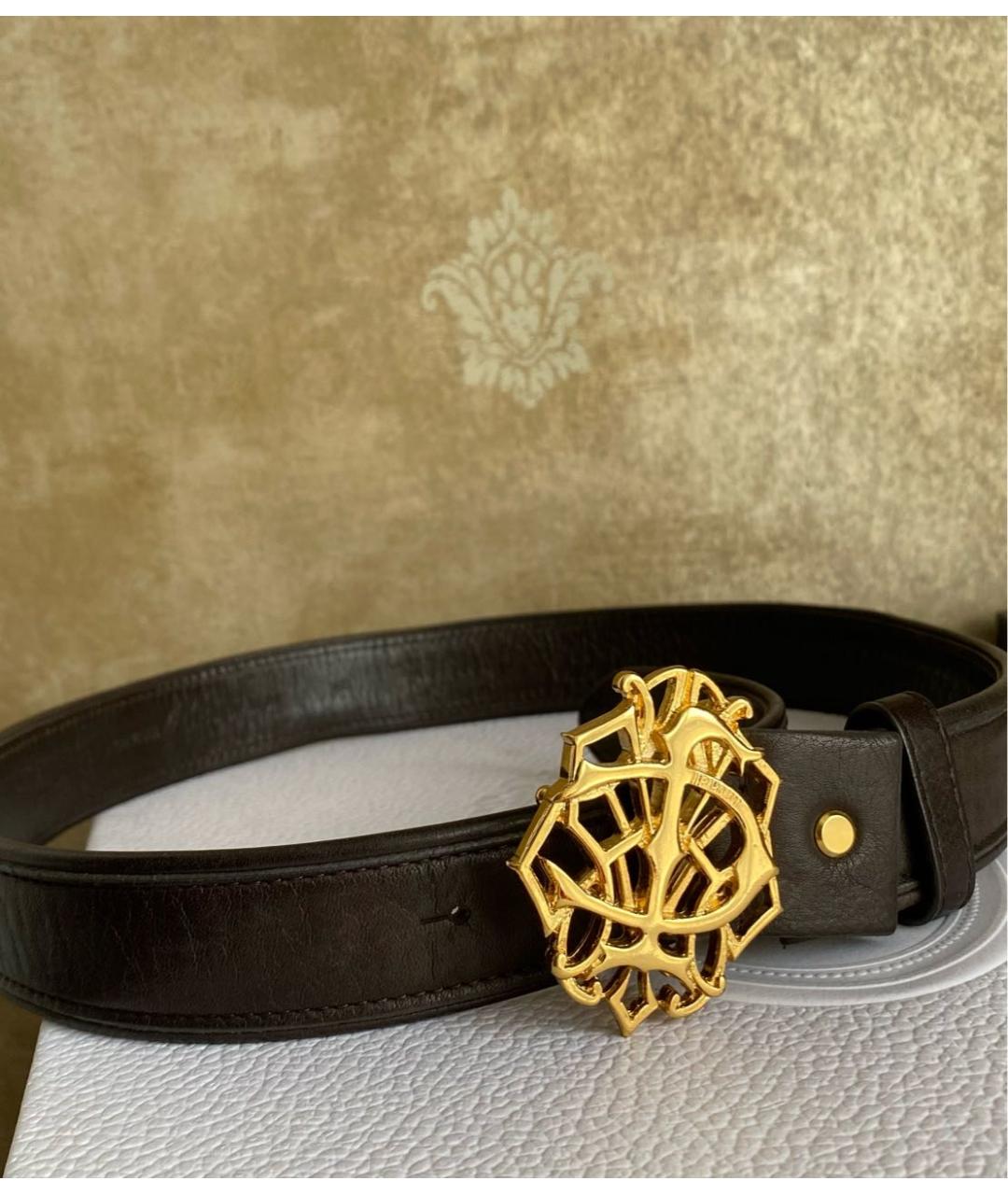 JUST CAVALLI Коричневый кожаный ремень, фото 3