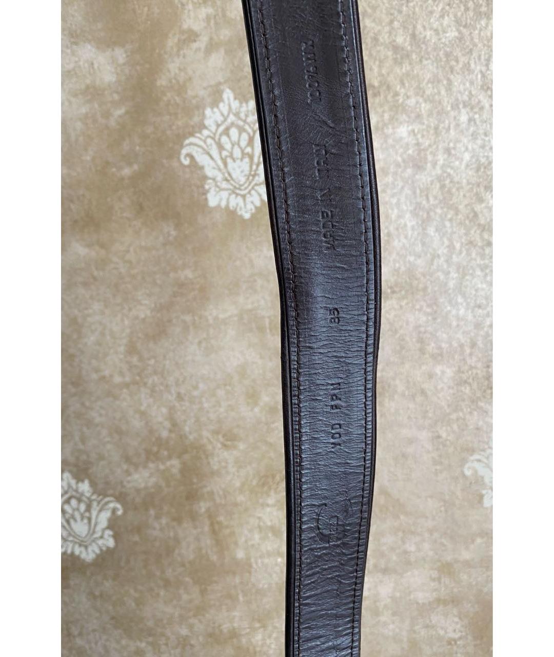 JUST CAVALLI Коричневый кожаный ремень, фото 6