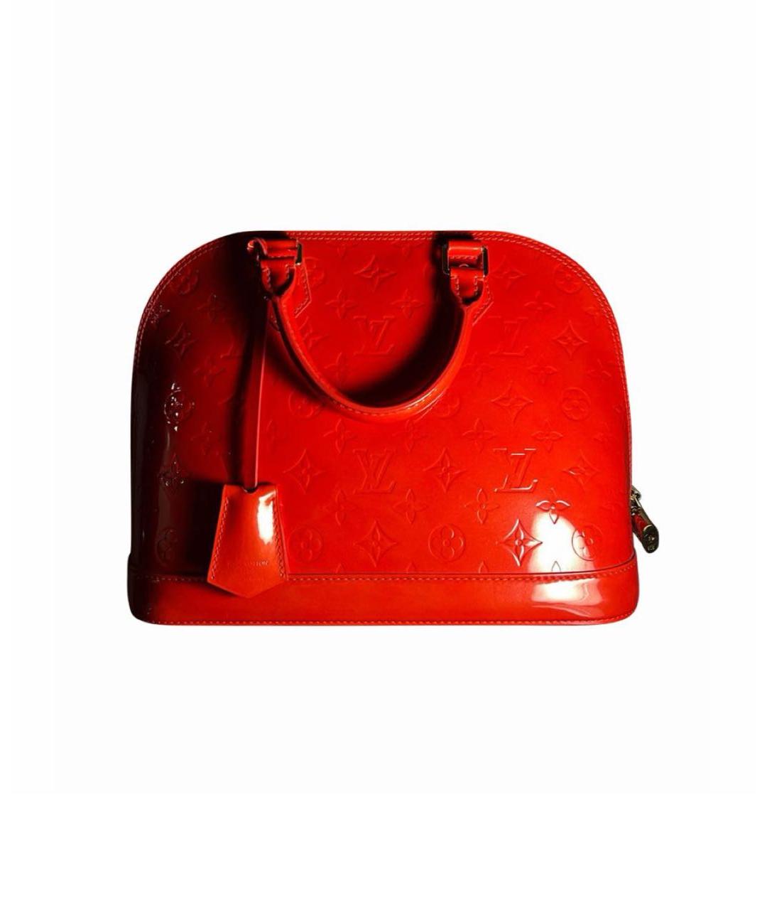 LOUIS VUITTON Красная сумка с короткими ручками из лакированной кожи, фото 7