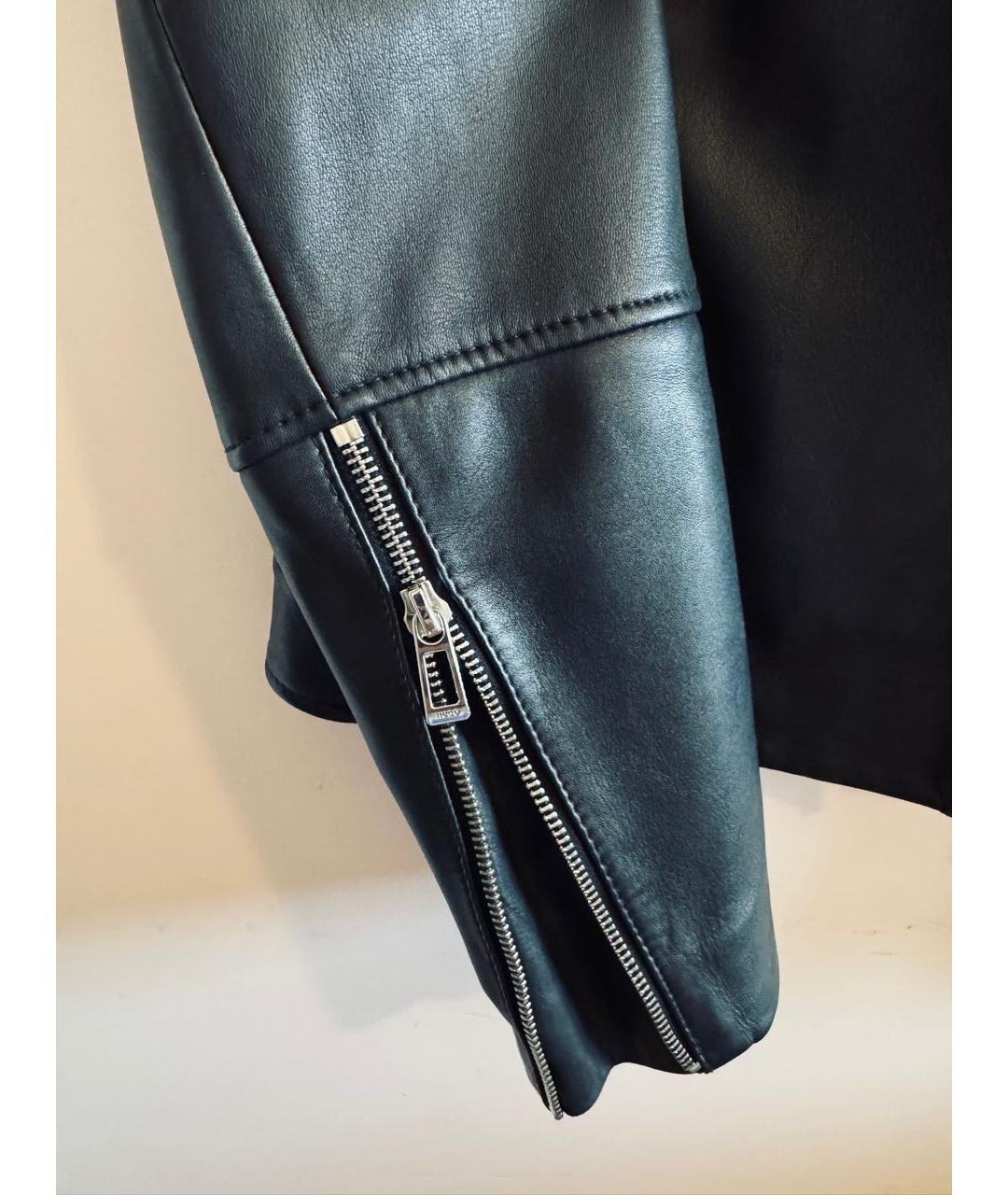 HUGO Черная кожаная куртка, фото 6