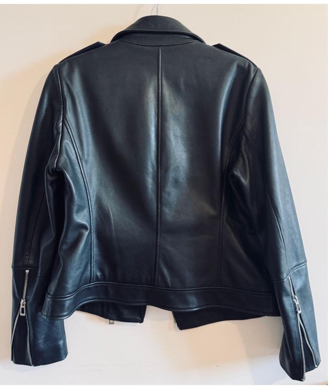 HUGO Черная кожаная куртка, фото 2