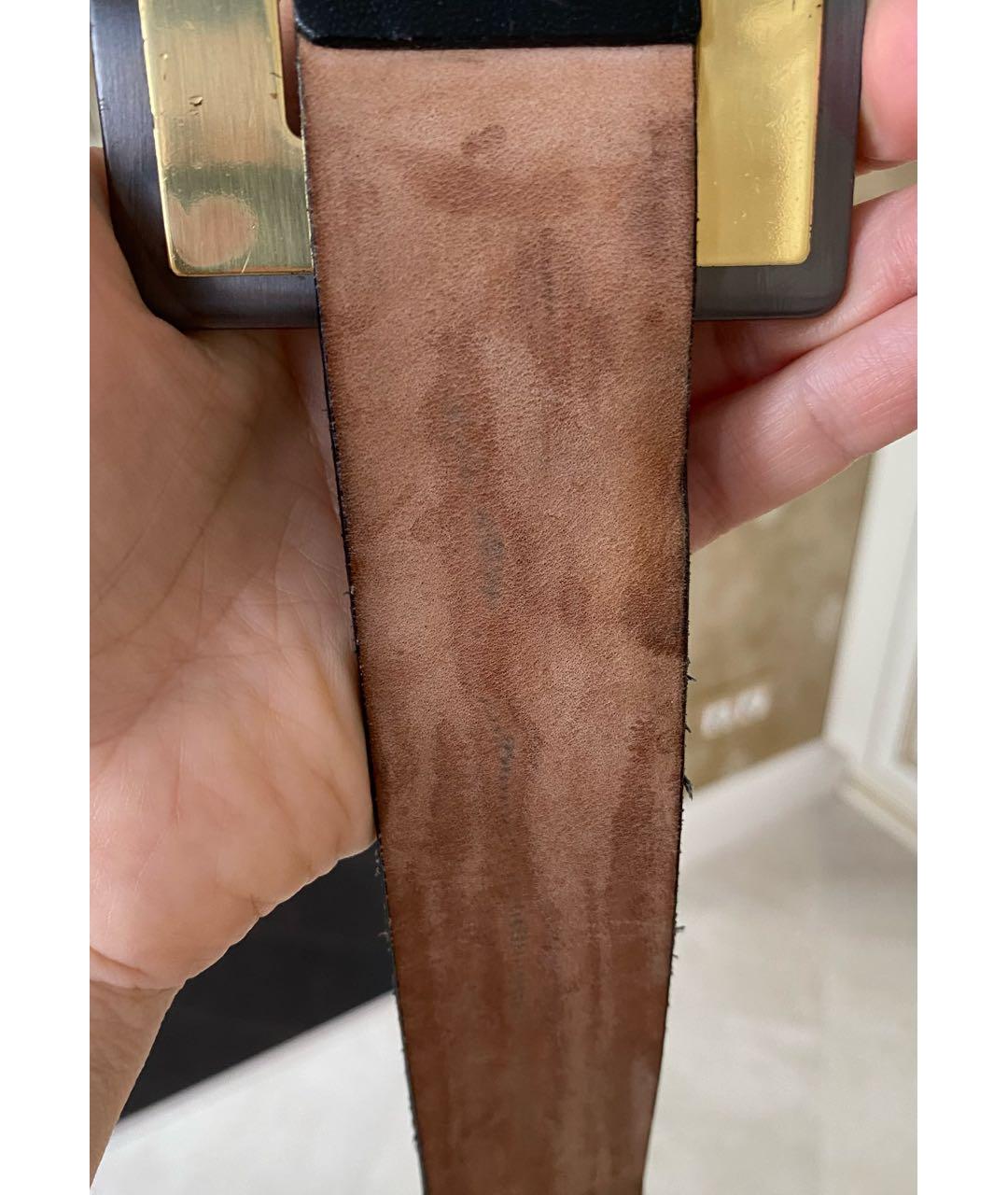 DOLCE&GABBANA Черный кожаный ремень, фото 6