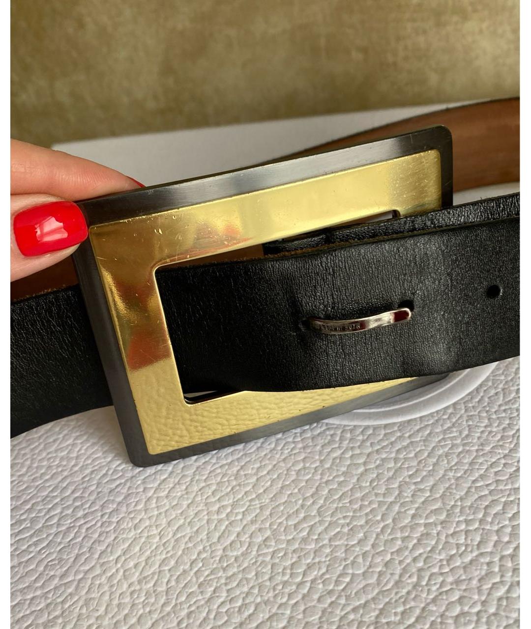 DOLCE&GABBANA Черный кожаный ремень, фото 5