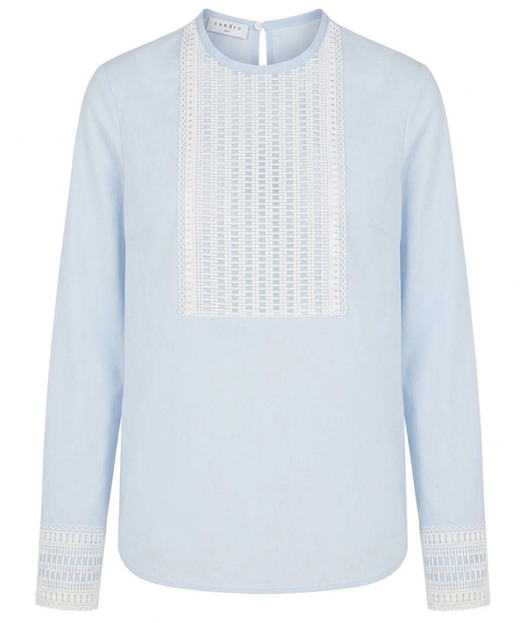 SANDRO Голубая хлопковая рубашка, фото 1