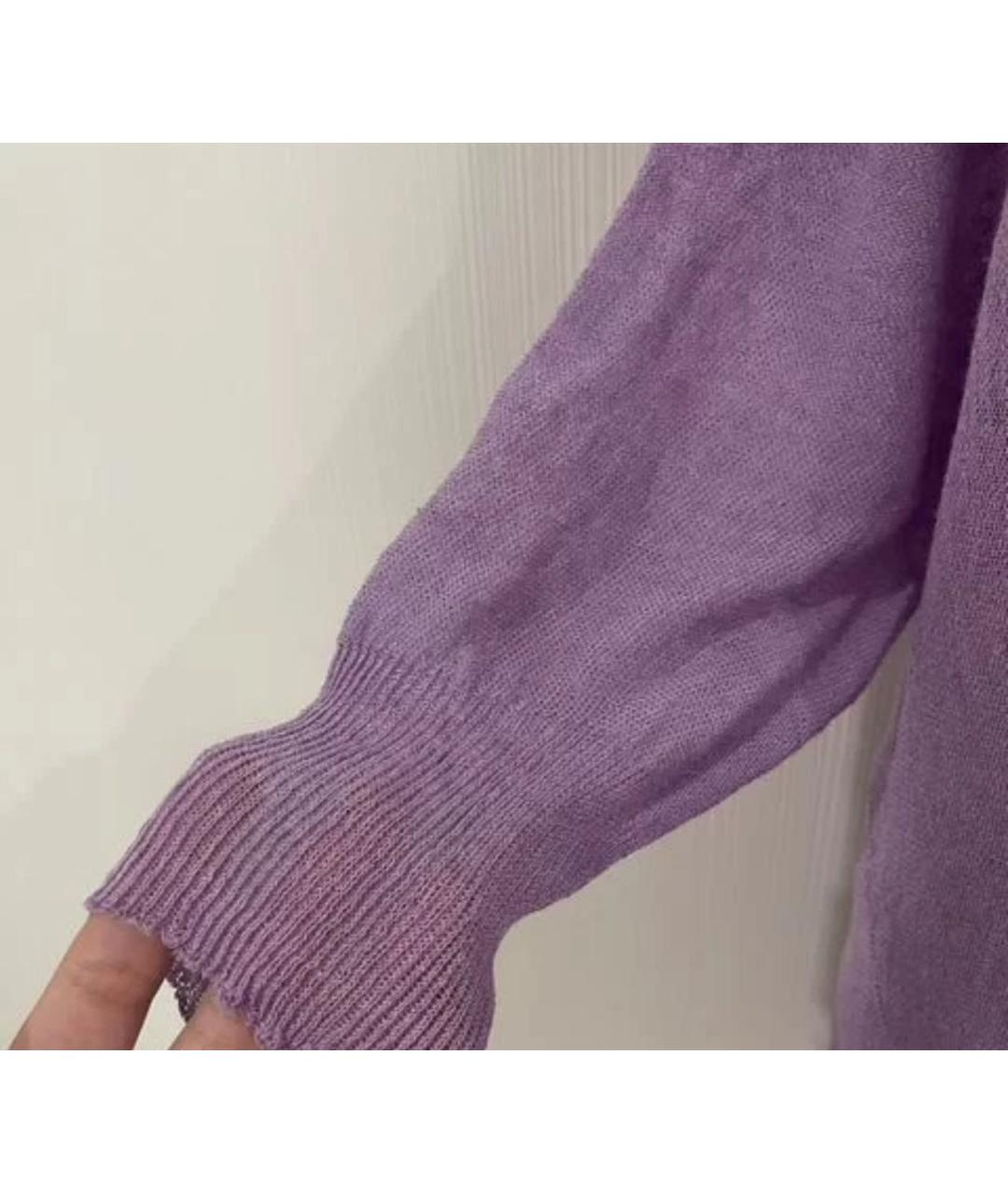 120% LINO Фиолетовая льняная футболка, фото 3