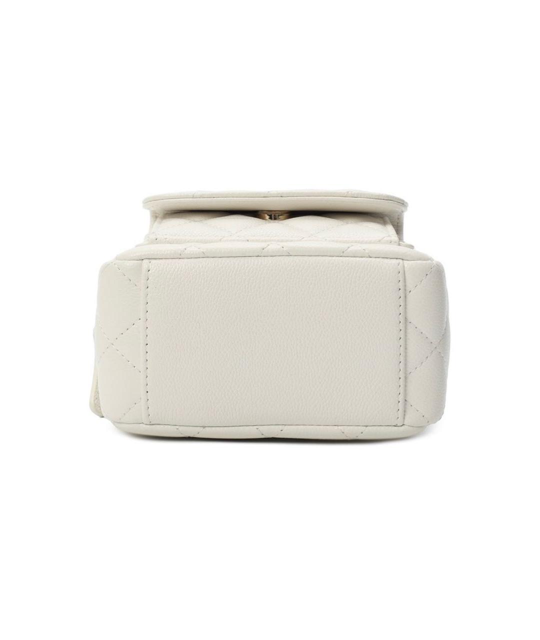 CHANEL Белый кожаный рюкзак, фото 8