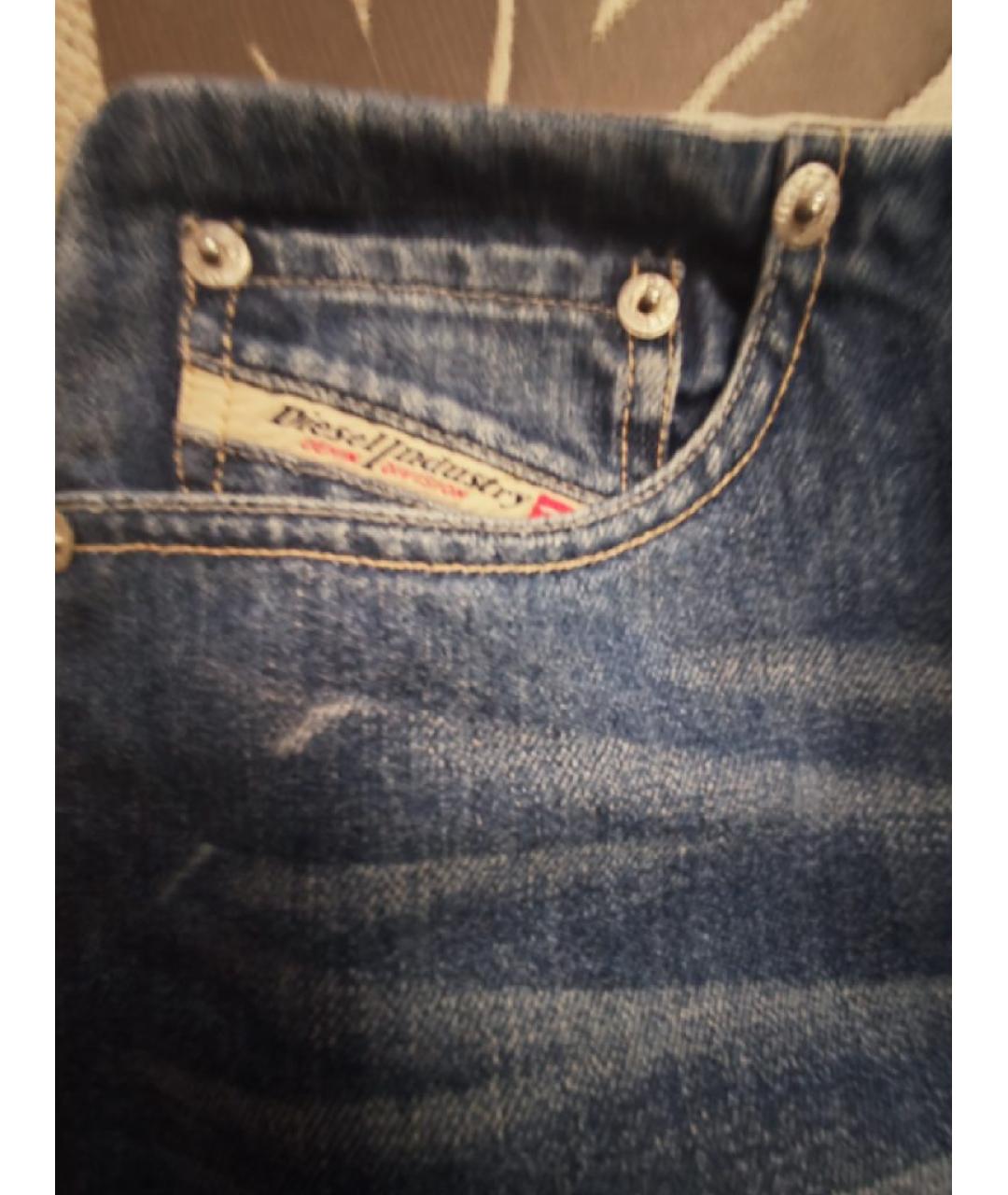 DIESEL Синяя хлопковая юбка миди, фото 4