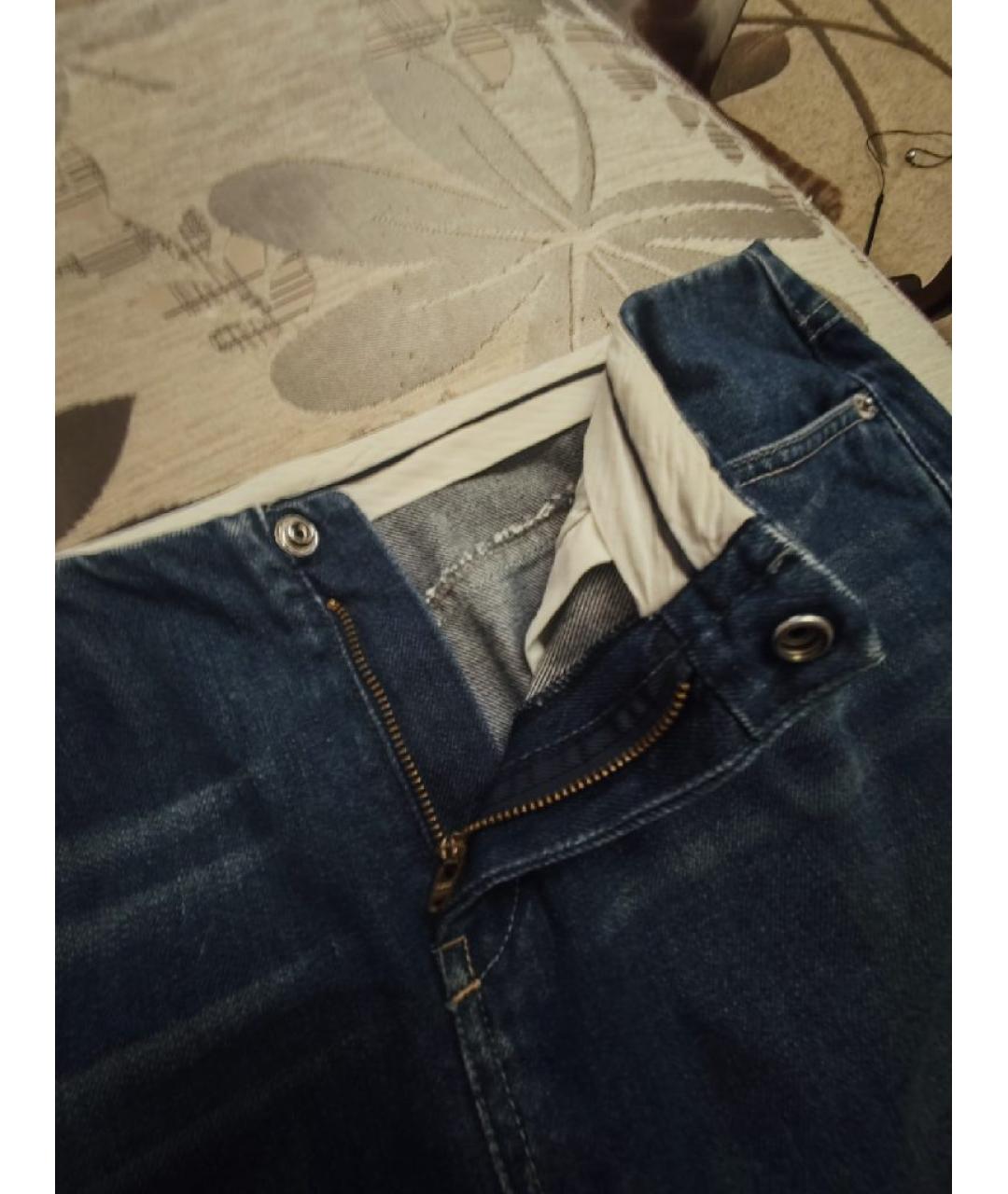 DIESEL Синяя хлопковая юбка миди, фото 3