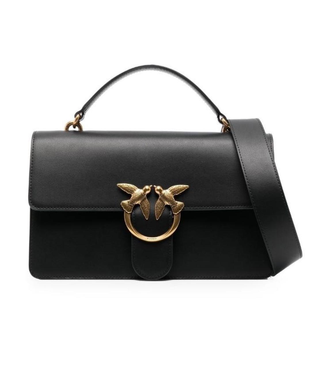 PINKO Черная кожаная сумка через плечо, фото 9