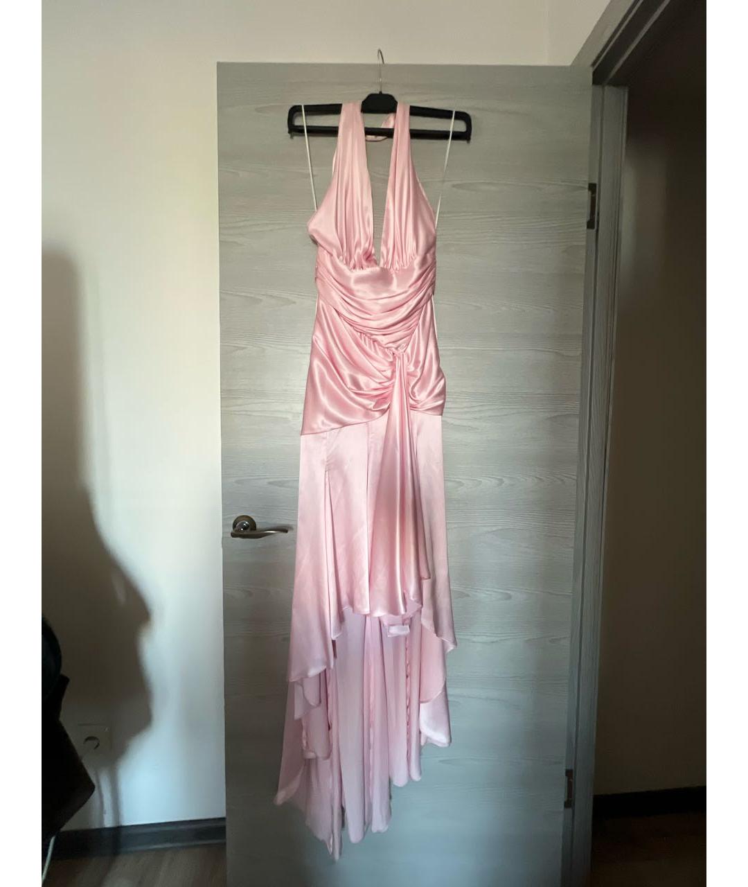 ALEXANDRE VAUTHIER Розовое шелковое вечернее платье, фото 9