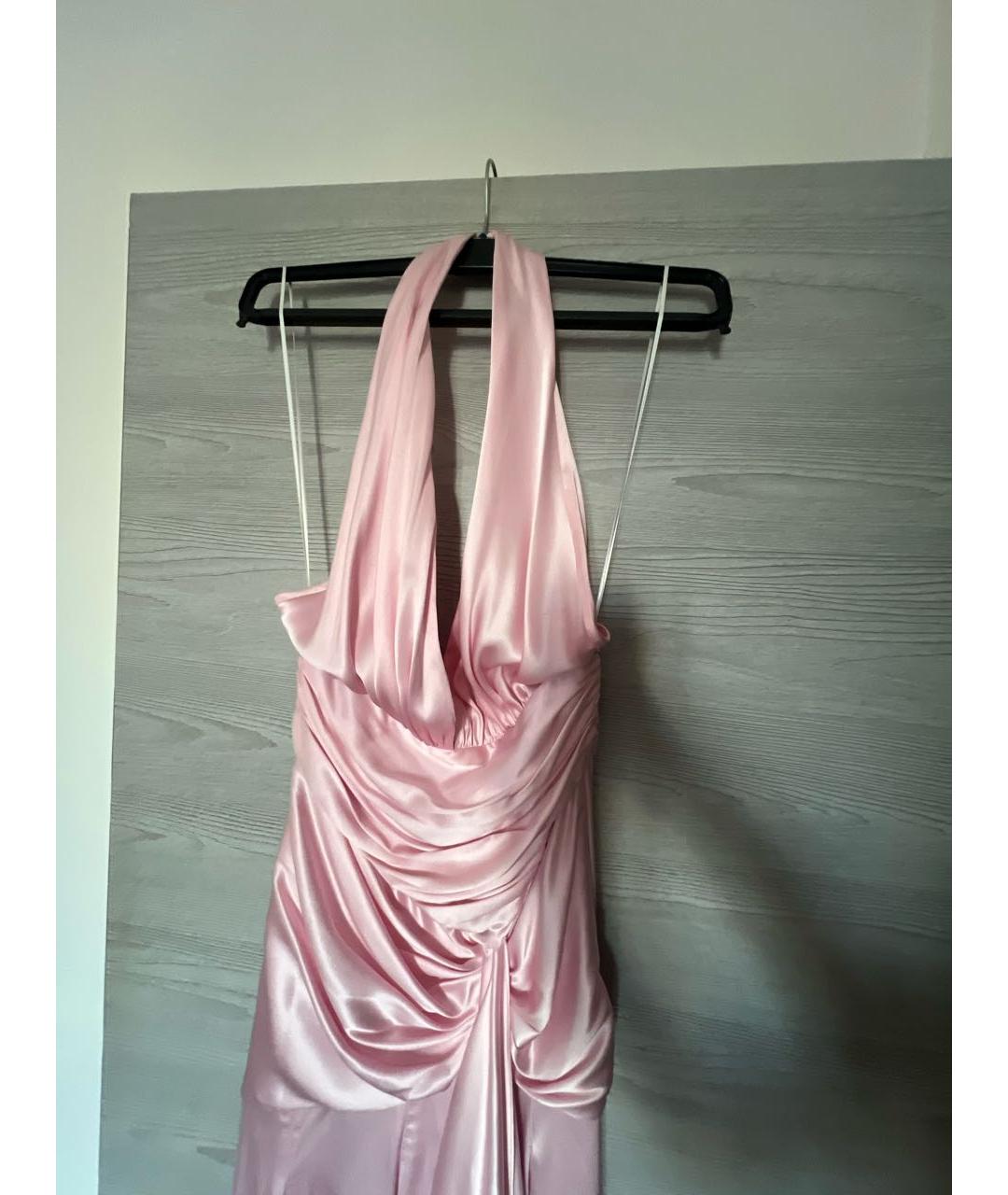 ALEXANDRE VAUTHIER Розовое шелковое вечернее платье, фото 4