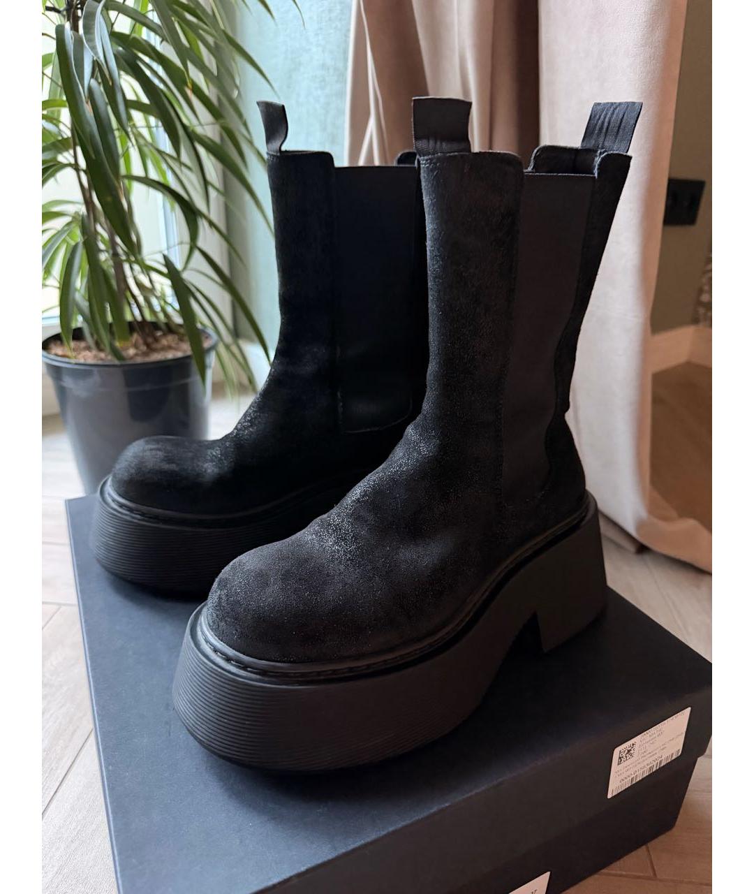 VIC MATIE Черные кожаные ботинки, фото 2