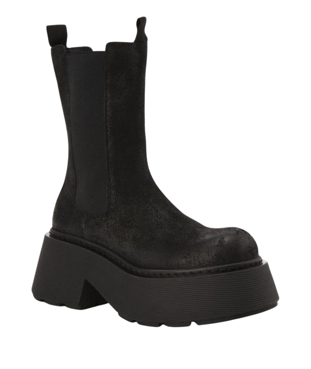 VIC MATIE Черные кожаные ботинки, фото 1