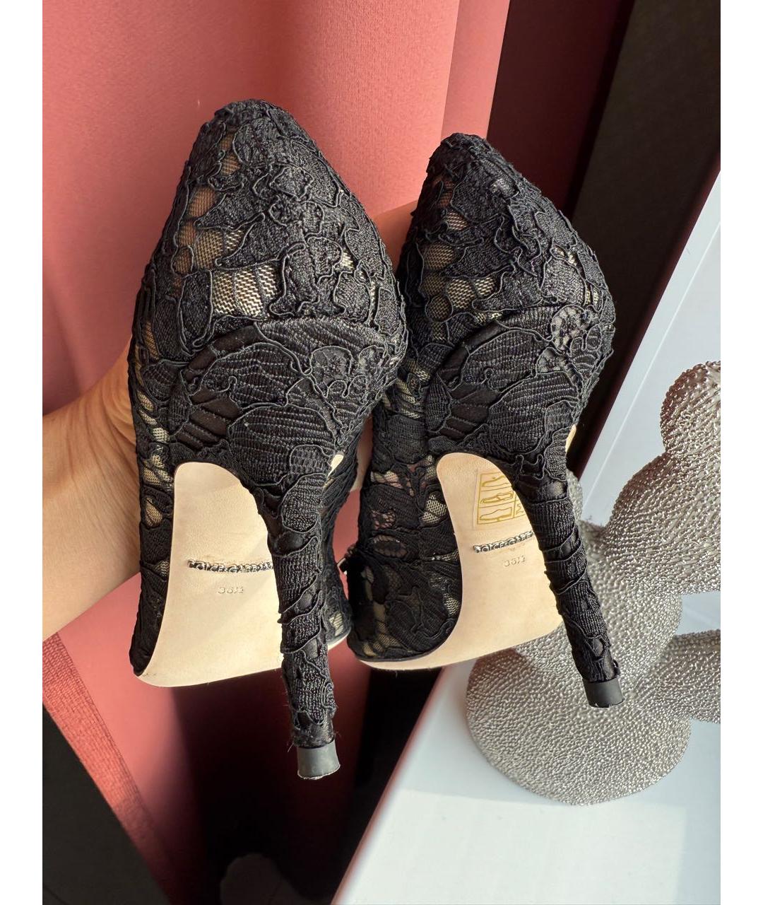 DOLCE&GABBANA Черные текстильные туфли, фото 4