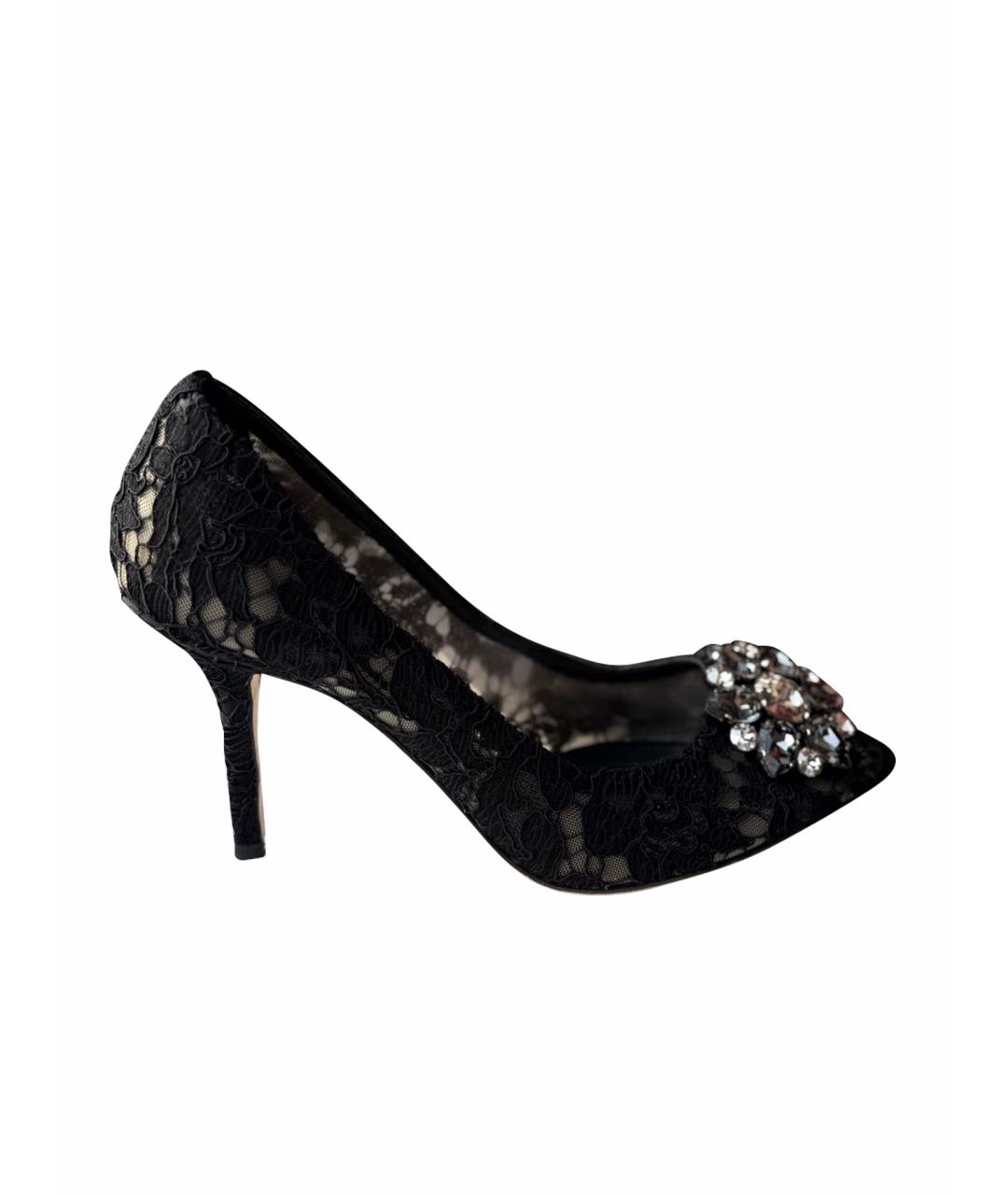 DOLCE&GABBANA Черные текстильные туфли, фото 1