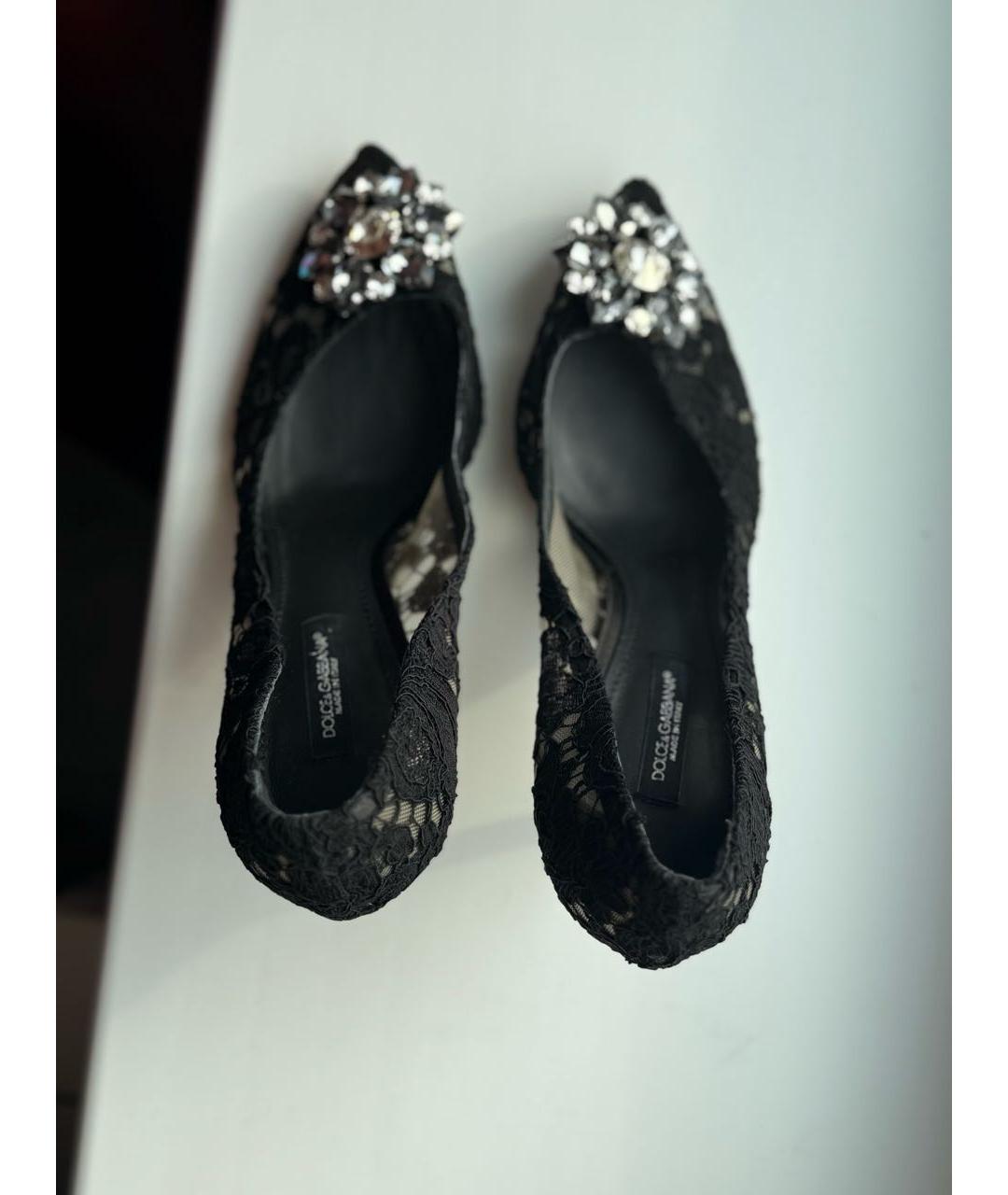 DOLCE&GABBANA Черные текстильные туфли, фото 3