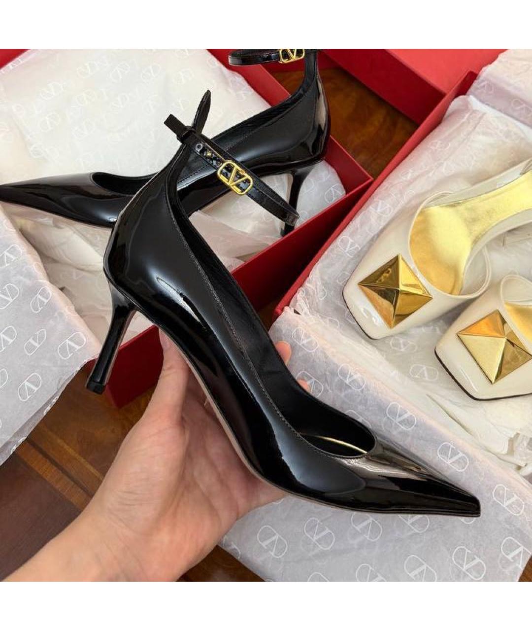 VALENTINO Черные туфли из лакированной кожи, фото 5