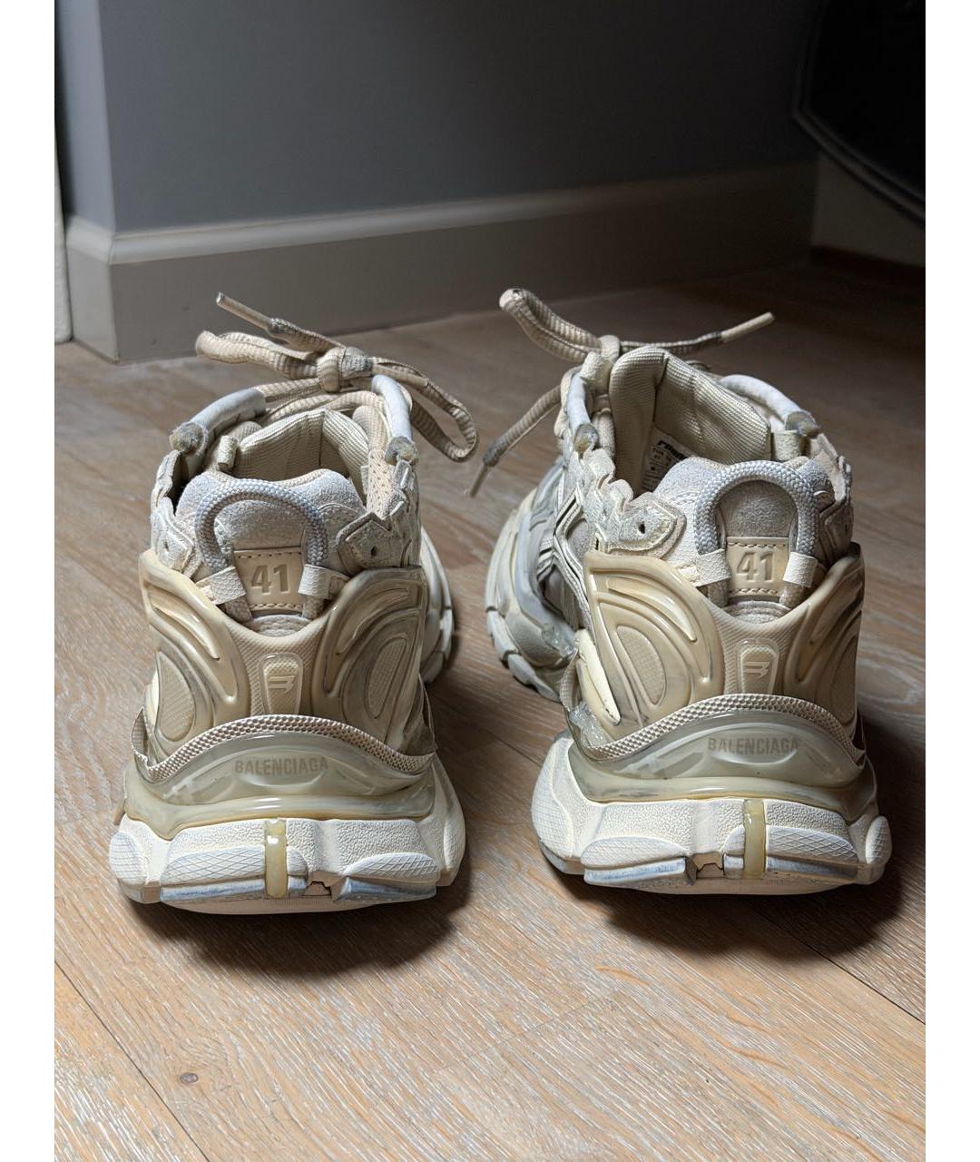 BALENCIAGA Бежевые низкие кроссовки / кеды, фото 4