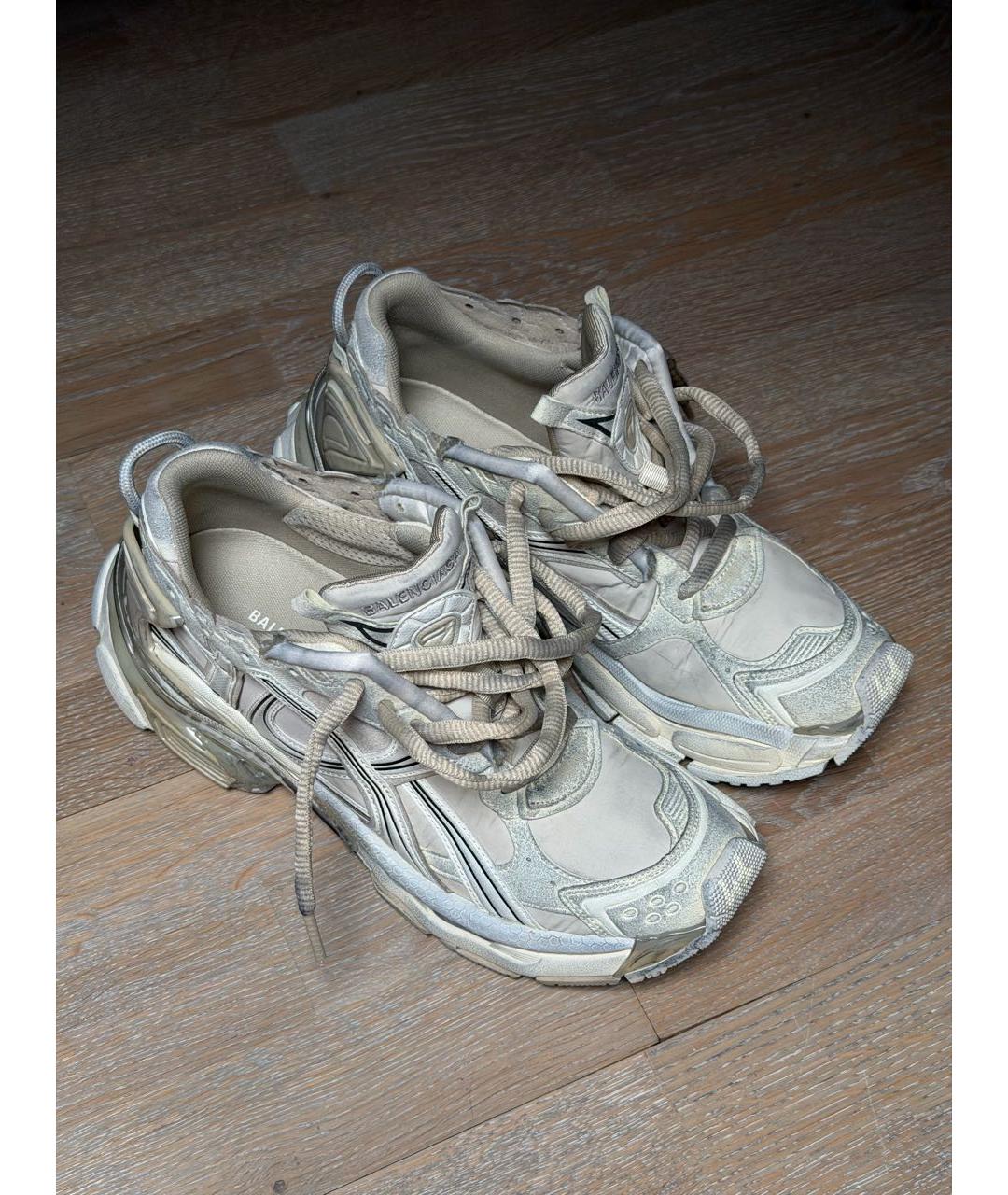 BALENCIAGA Бежевые низкие кроссовки / кеды, фото 2