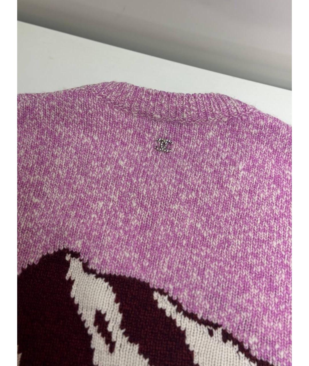 CHANEL Розовый шерстяной джемпер / свитер, фото 3
