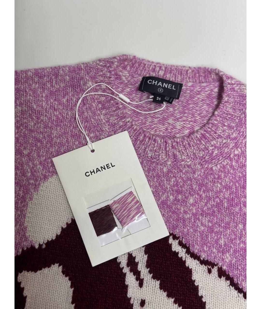 CHANEL Розовый шерстяной джемпер / свитер, фото 4