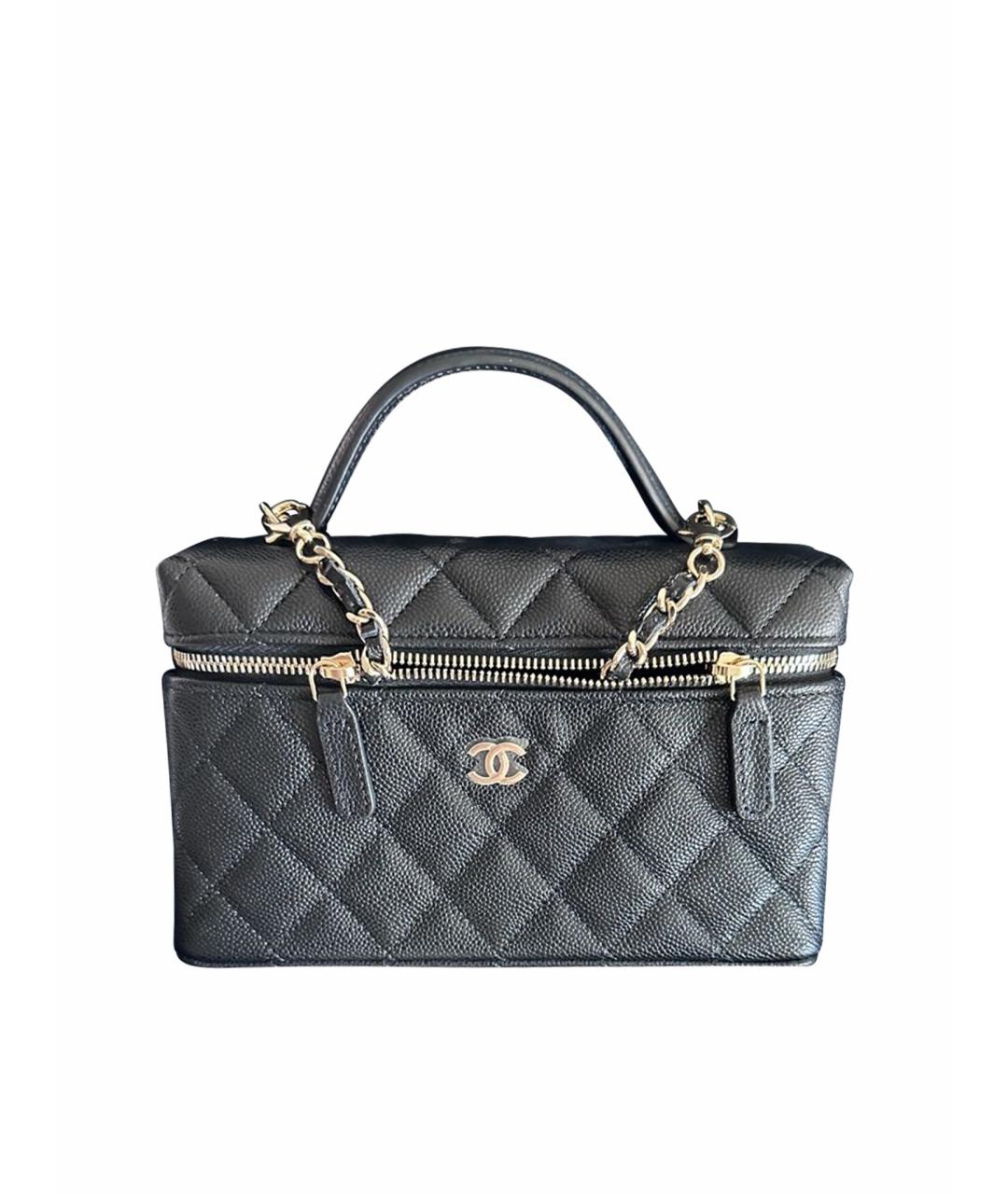 CHANEL Черная кожаная сумка через плечо, фото 1