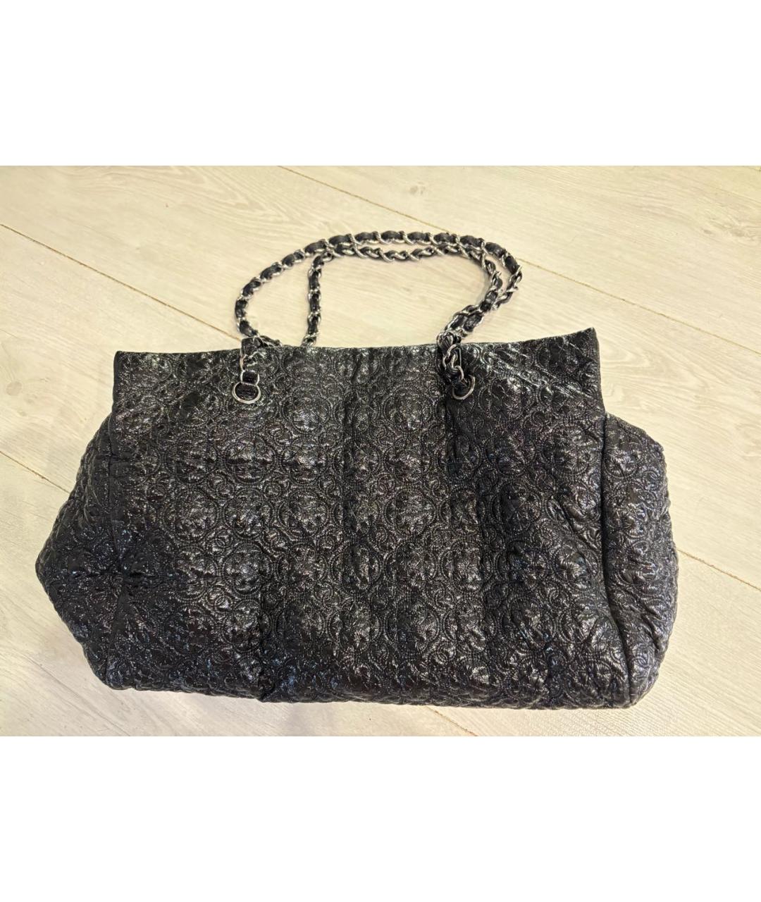 CHANEL Черная кожаная сумка через плечо, фото 8