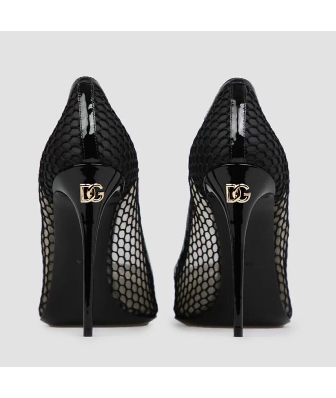 DOLCE&GABBANA Черные текстильные туфли, фото 4