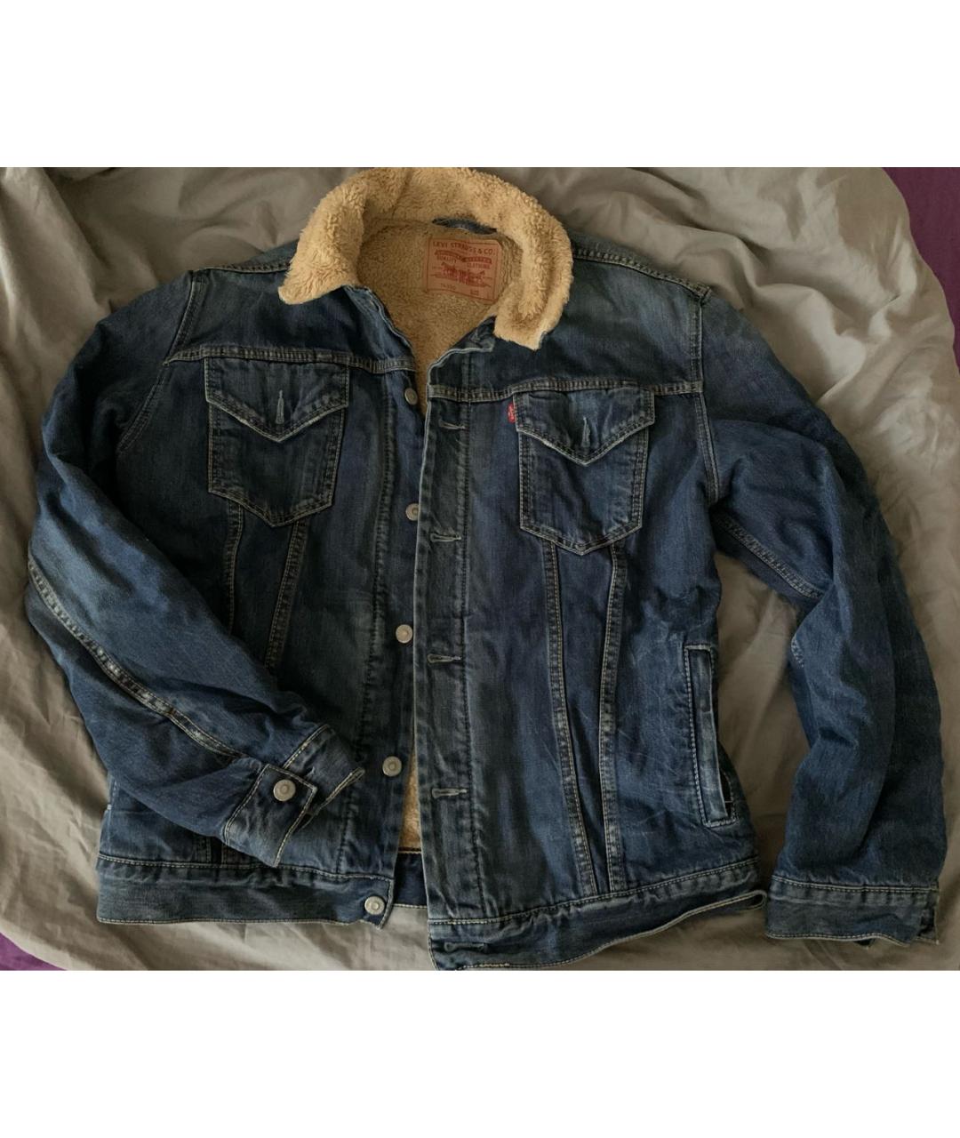 LEVI'S Темно-синяя деним куртка, фото 6