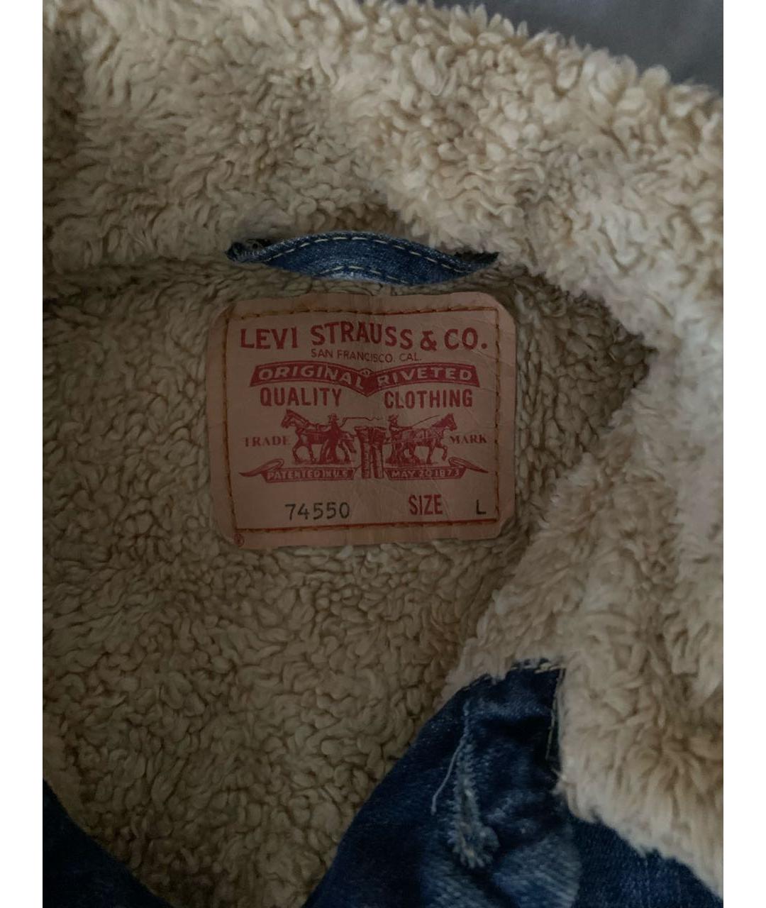 LEVI'S Темно-синяя деним куртка, фото 3