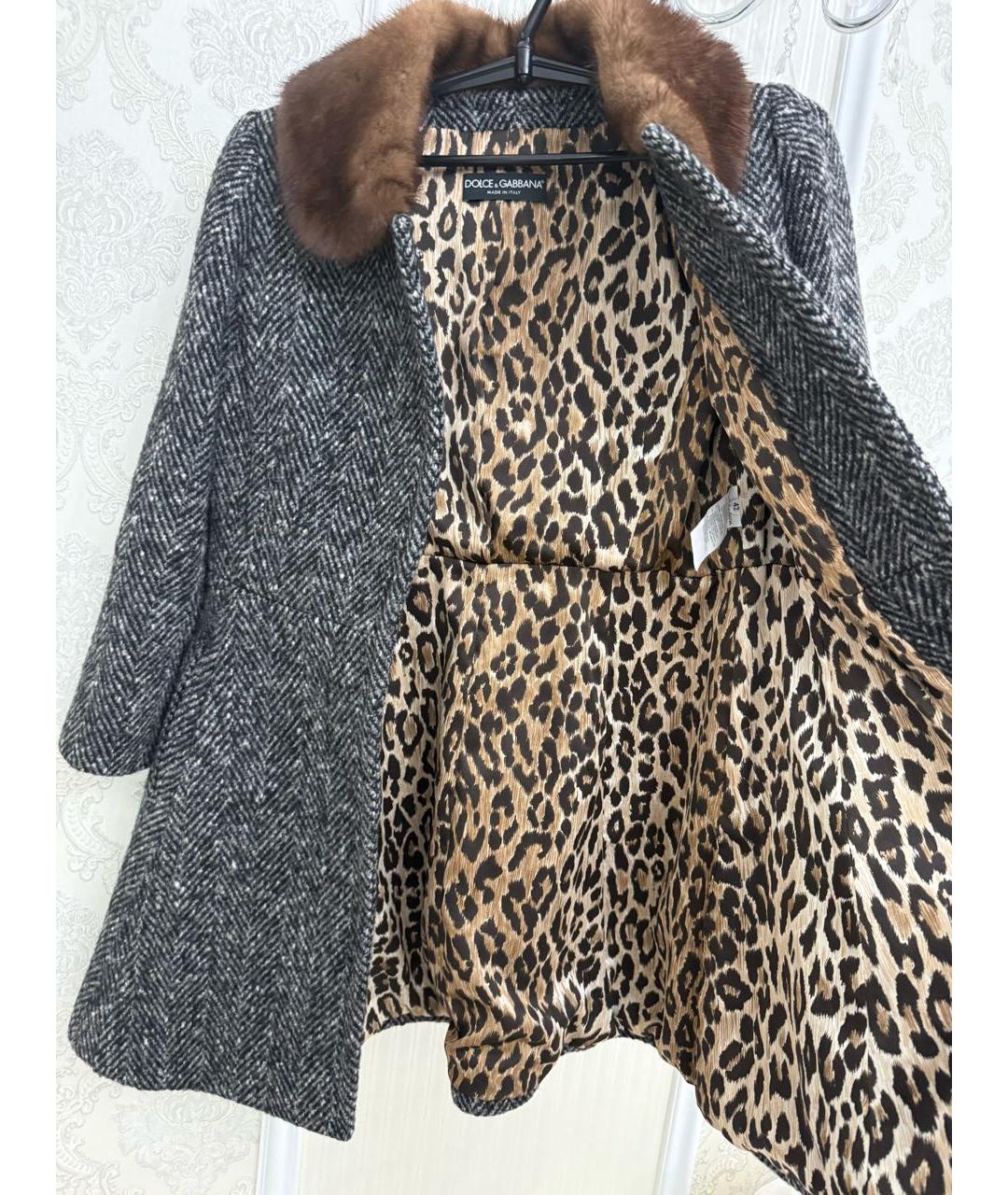 DOLCE&GABBANA Серое шерстяное пальто, фото 7