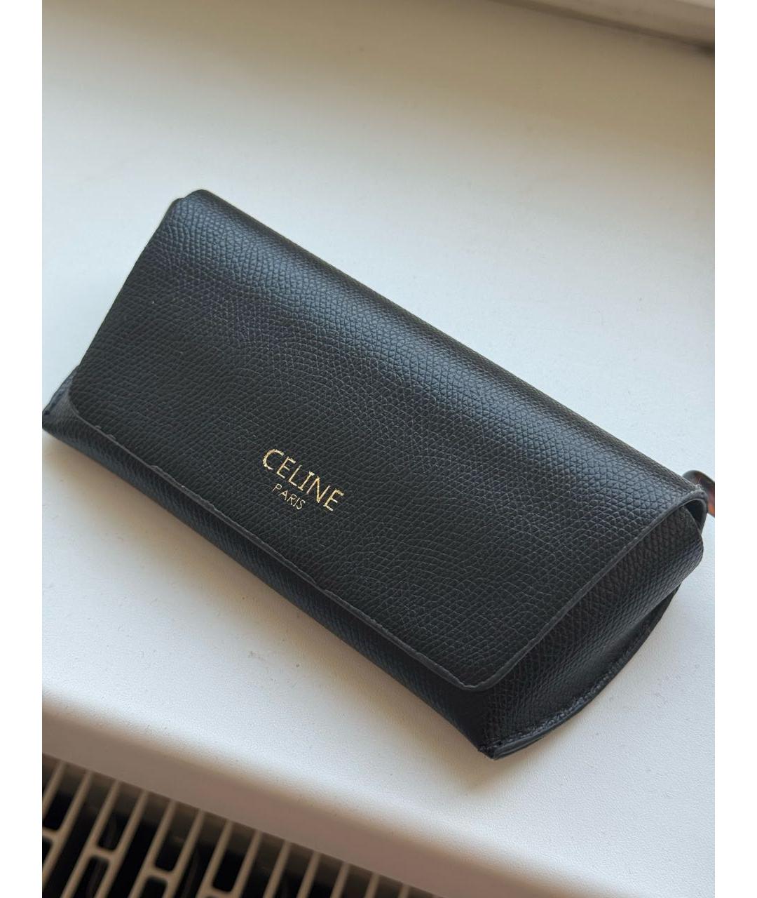 CELINE Коричневые пластиковые солнцезащитные очки, фото 6