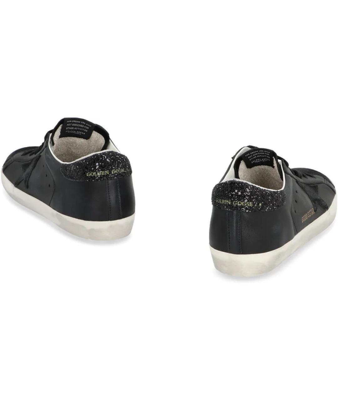 GOLDEN GOOSE DELUXE BRAND Черные кожаные кроссовки, фото 3