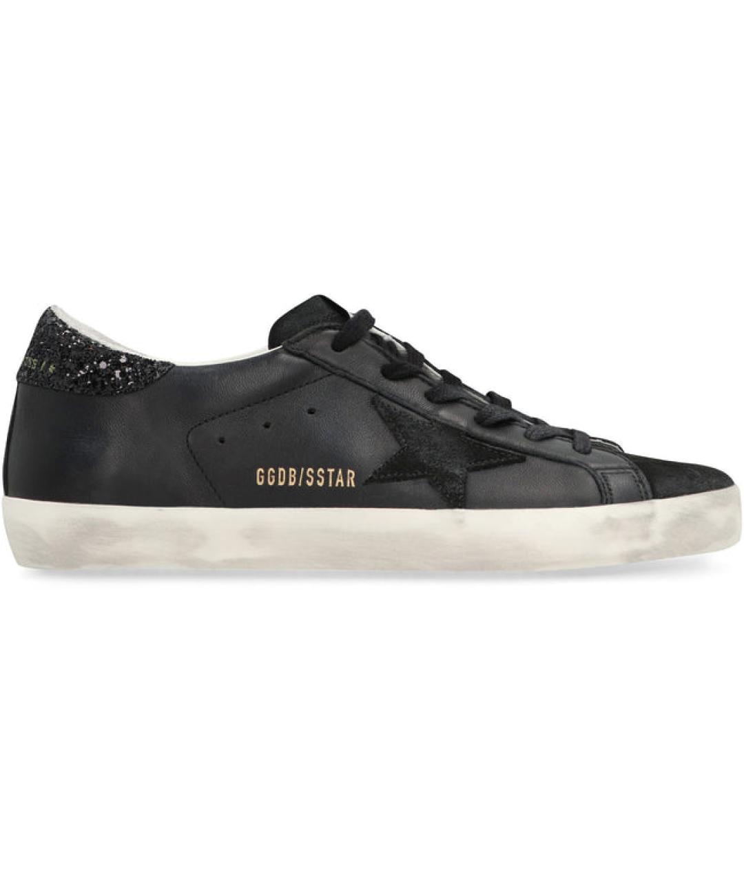 GOLDEN GOOSE DELUXE BRAND Черные кожаные кроссовки, фото 1