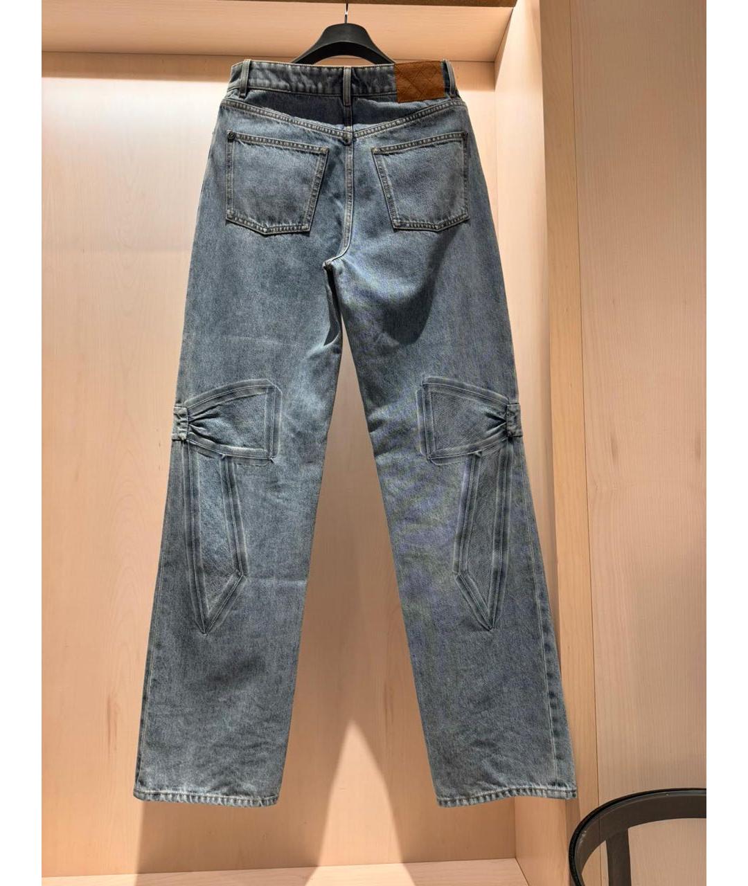 CHANEL Голубые хлопковые прямые джинсы, фото 3