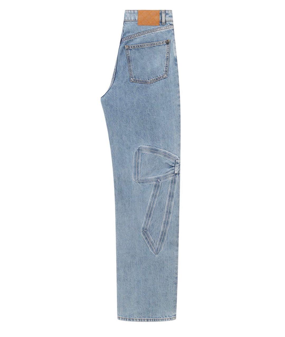 CHANEL Голубые хлопковые прямые джинсы, фото 8