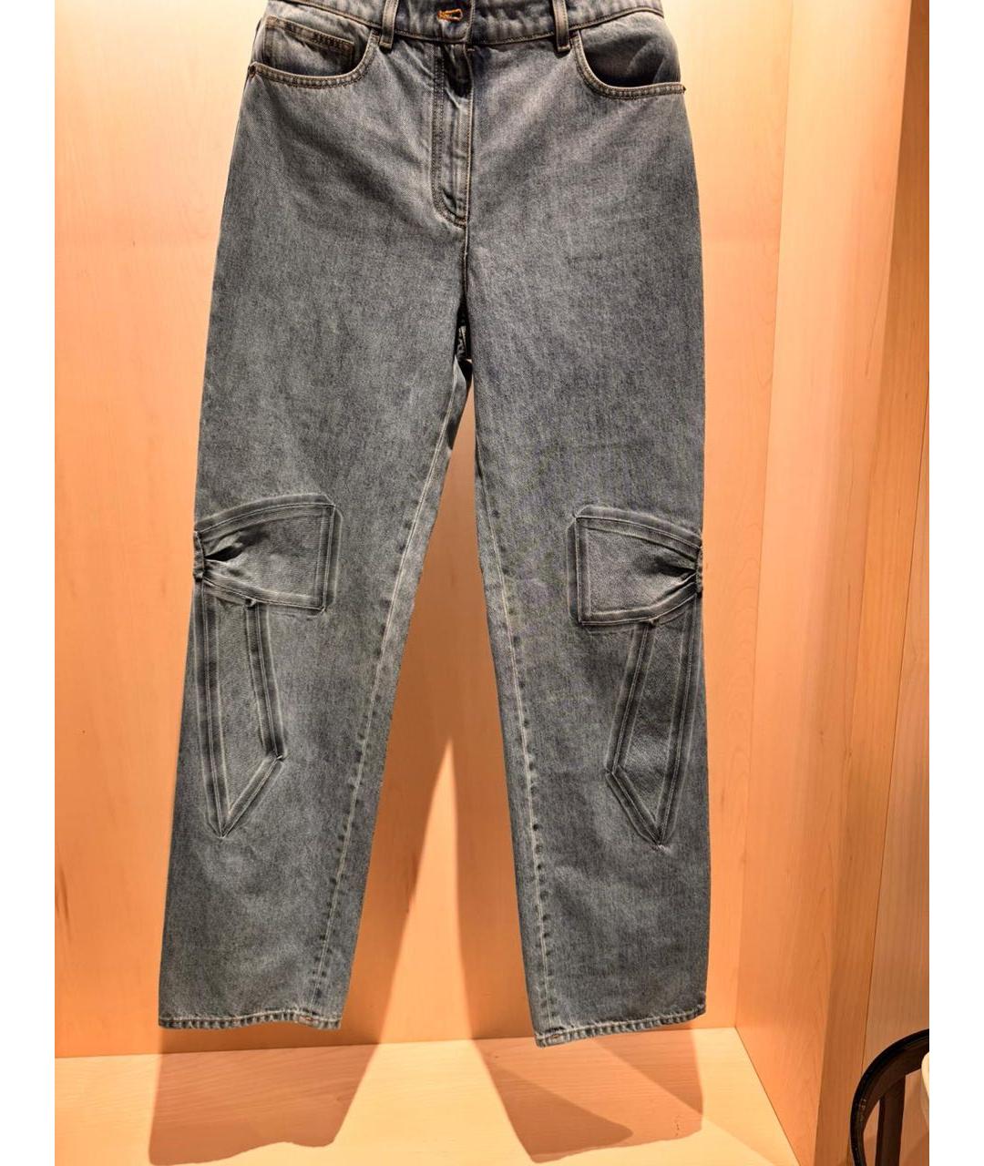 CHANEL Голубые хлопковые прямые джинсы, фото 2