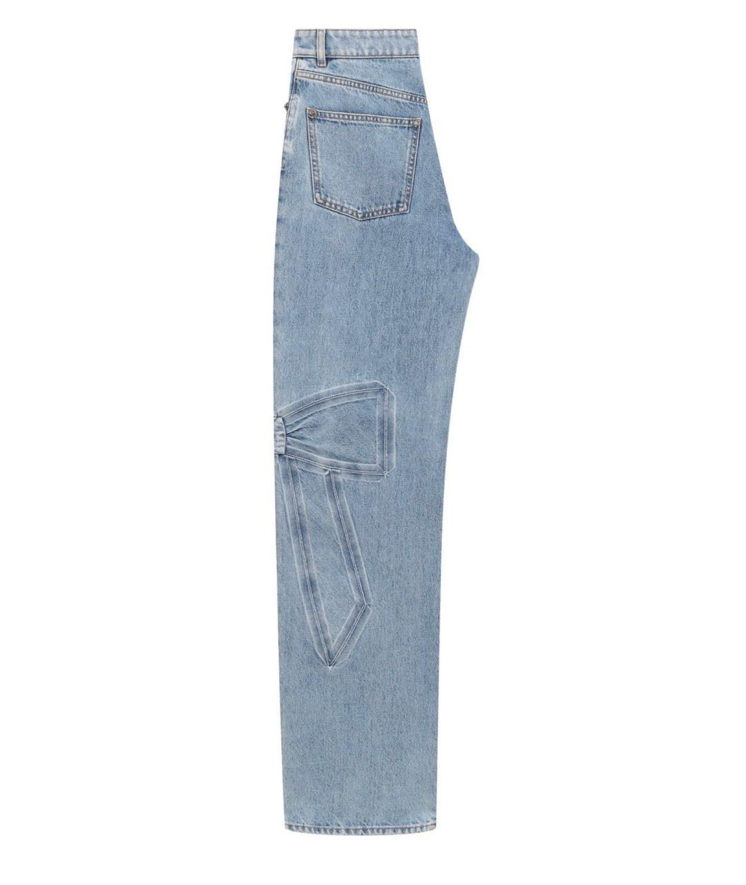 CHANEL Голубые хлопковые прямые джинсы, фото 7